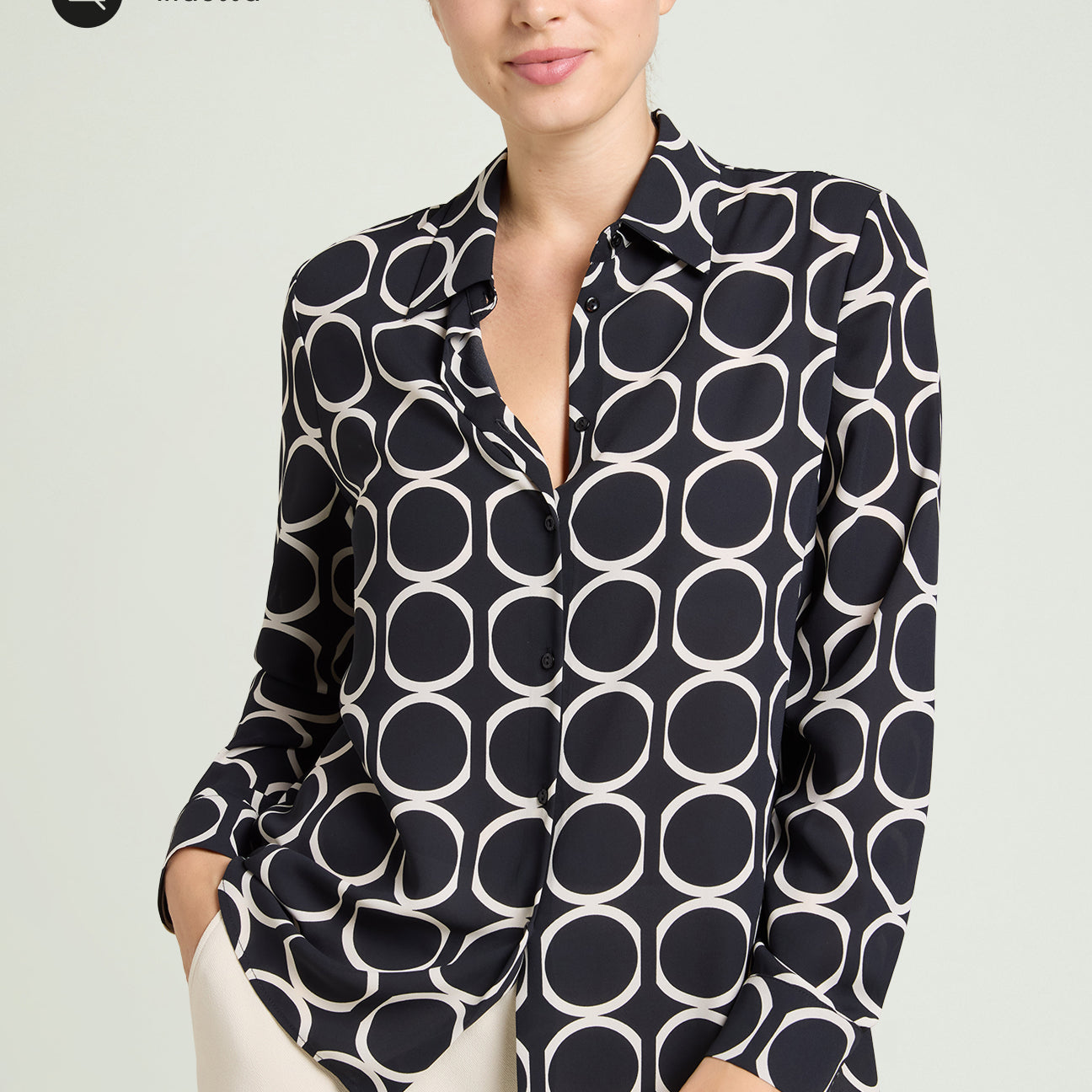 CAMICIA STAMPATA IN DOPPIA GEORGETTE