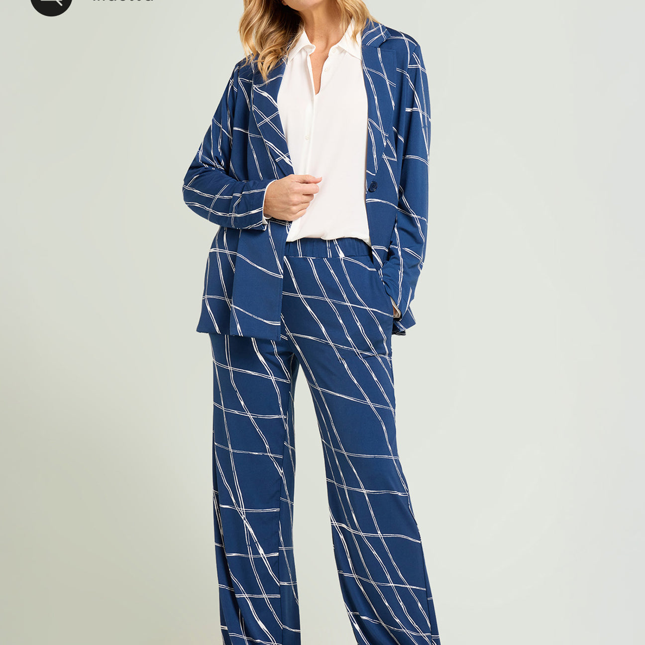 PANTALONI PULL-ON IN JERSEY STAMPATO