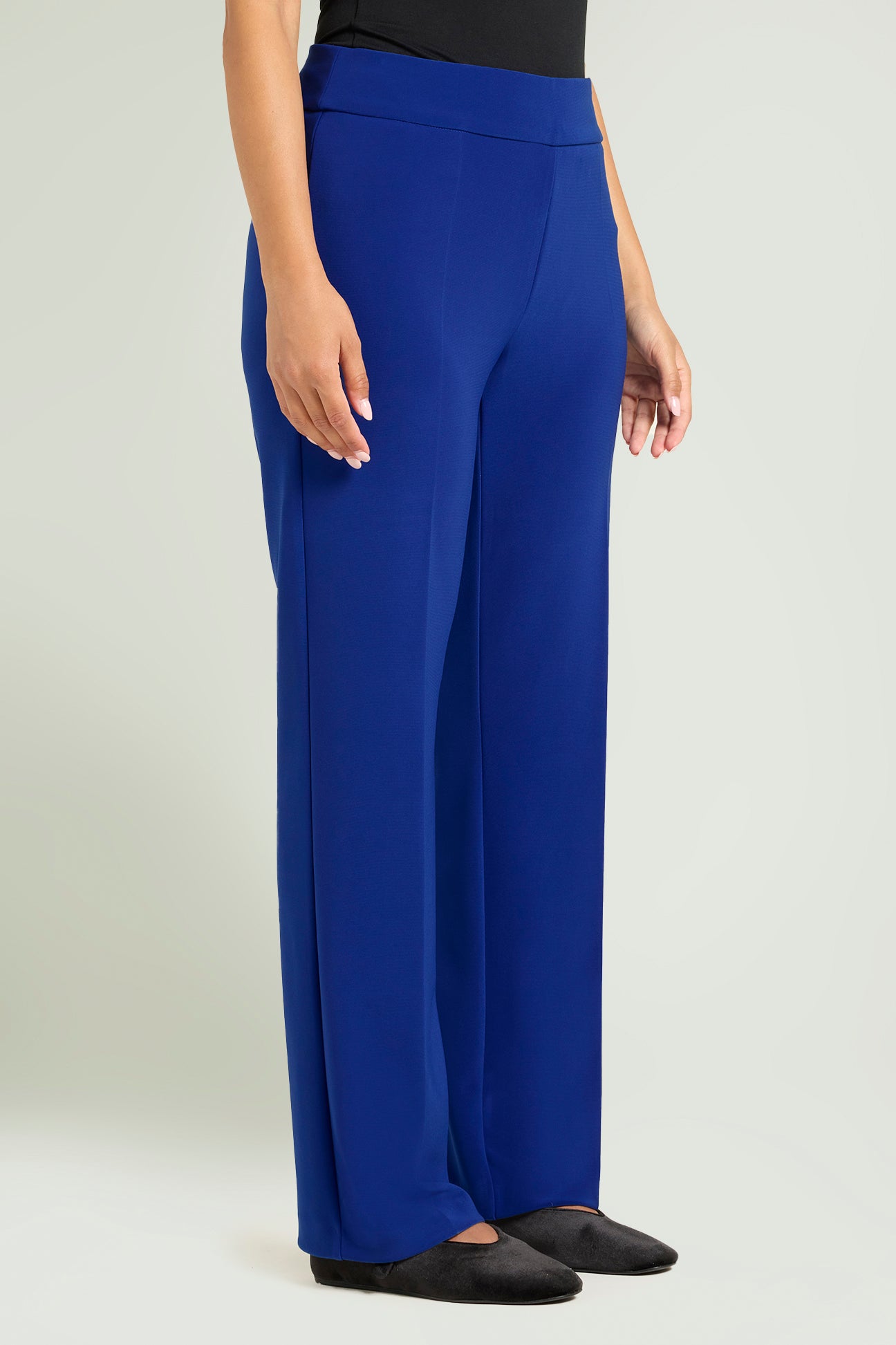 PANTALONI PULL-ON DRITTO IN COMPATTO STRETCH