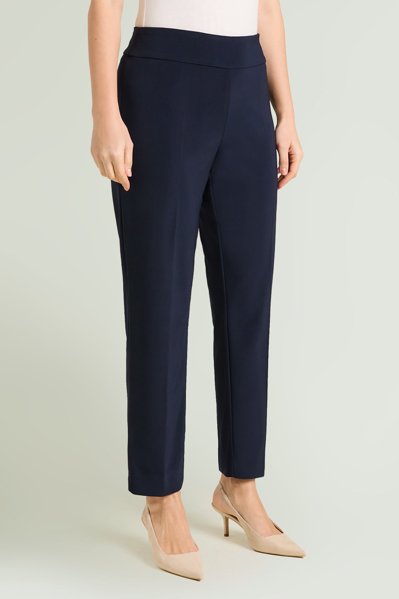 PANTALONI PULL-ON A SIGARETTA IN COMPACT STRETCH