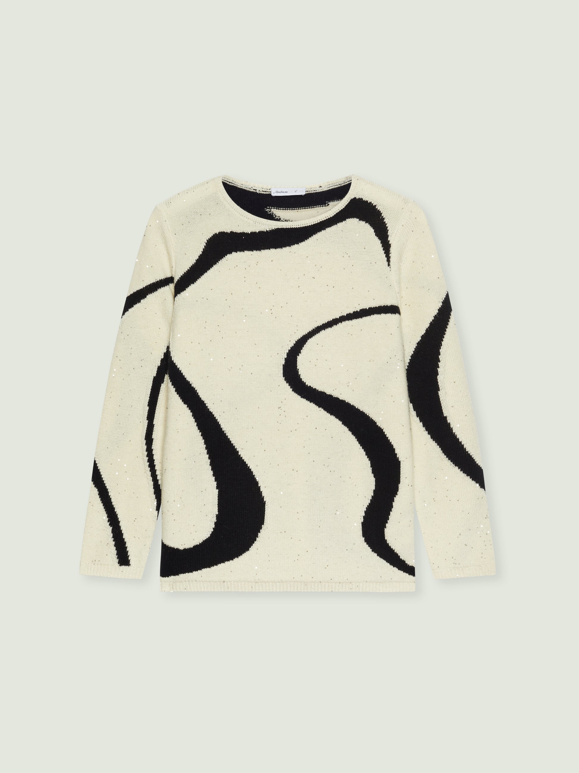 MAGLIA CON INTARSIO AD ONDE