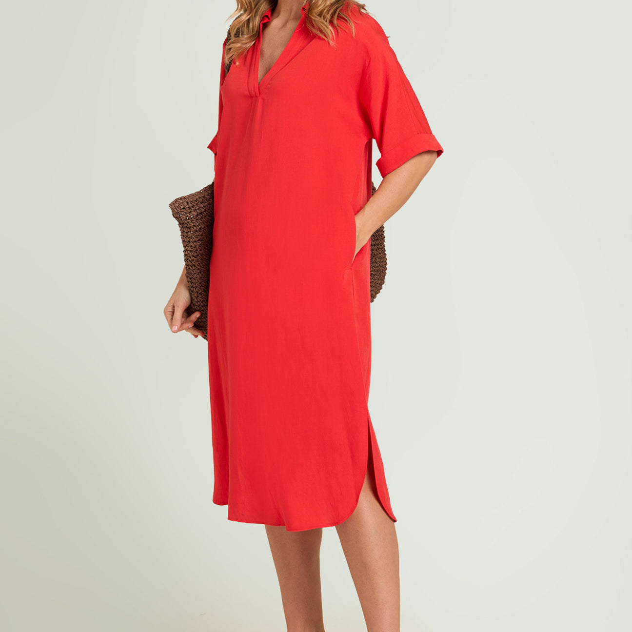 ABITO POLO IN LINO-VISCOSA