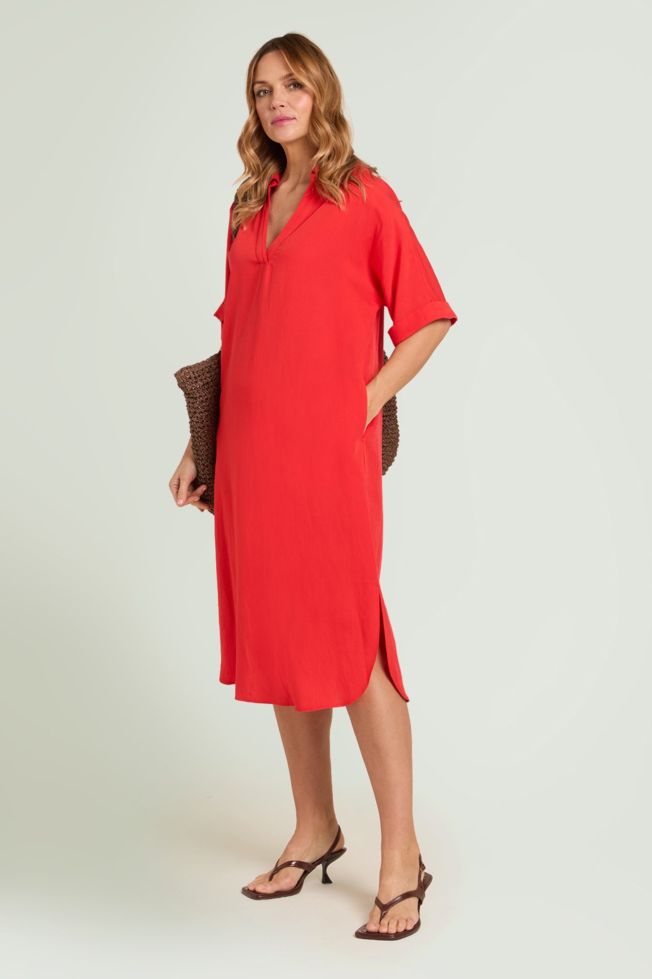ABITO POLO IN LINO-VISCOSA