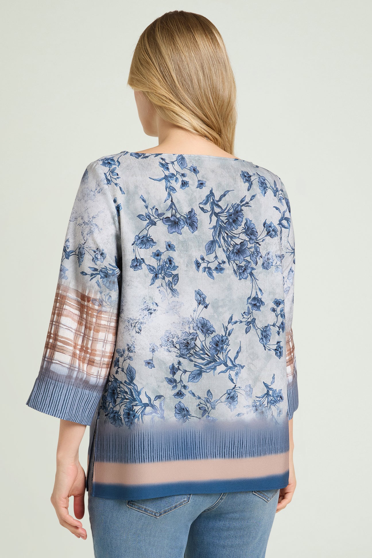 BLUSA IN SABLE' STAMPATO