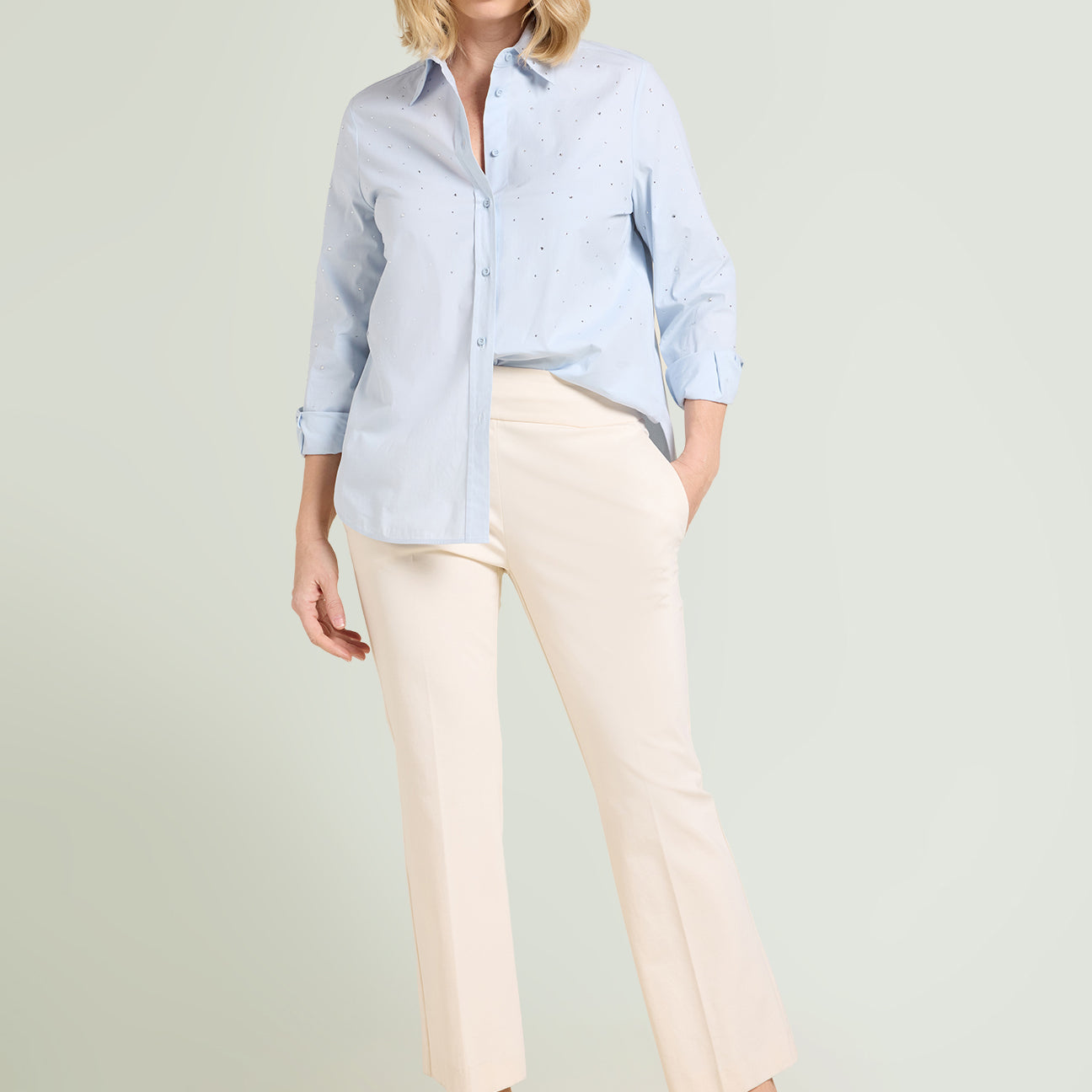 PANTALONI PULL-ON KICK FLARE IN PUNTO MILANO