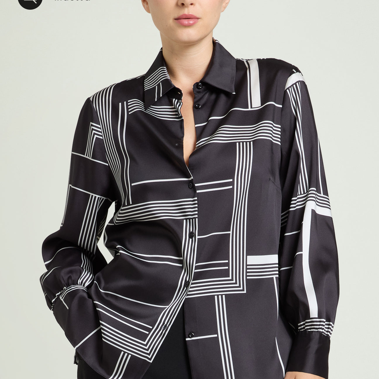 CAMICIA IN  SATIN STAMPATO