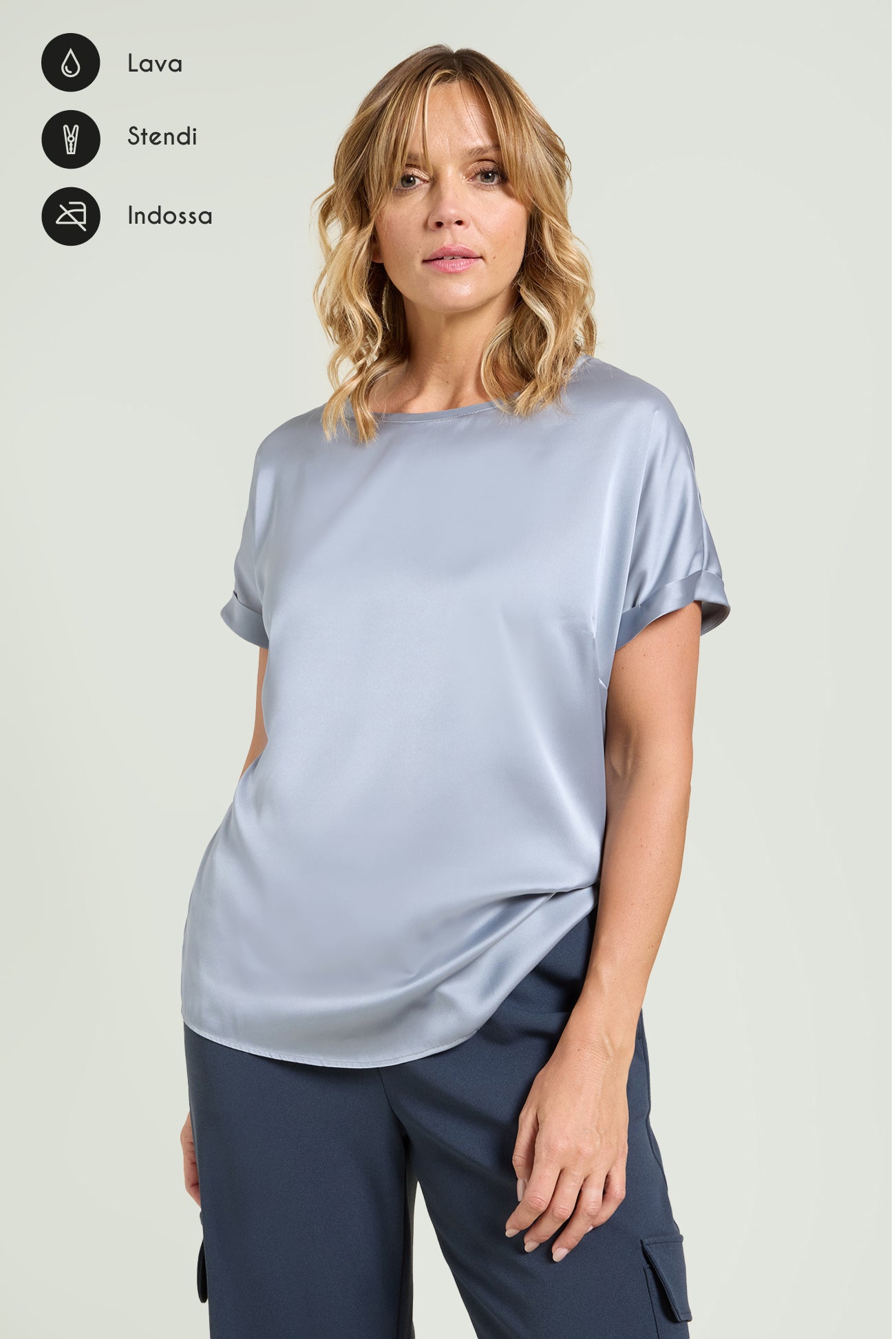 BLUSA IN RASO