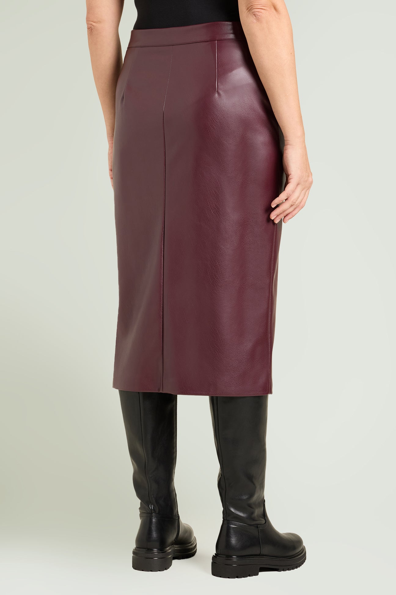 GONNA LUNGA IN TESSUTO SPALMATO