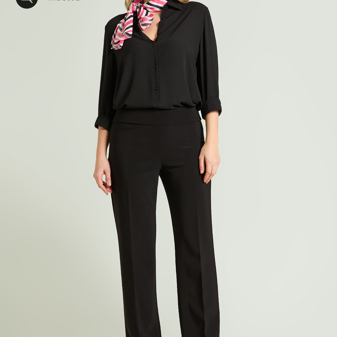 PANTALONI PULL-ON DRITTI IN COMPACT STRETCH