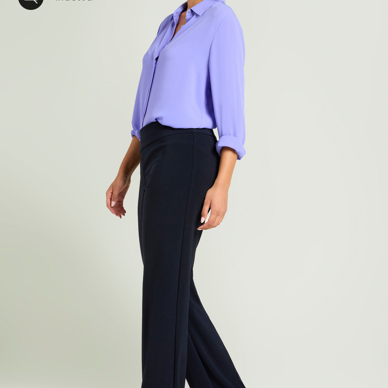 PANTALONI PULL-ON DRITTO IN COMPATTO STRETCH