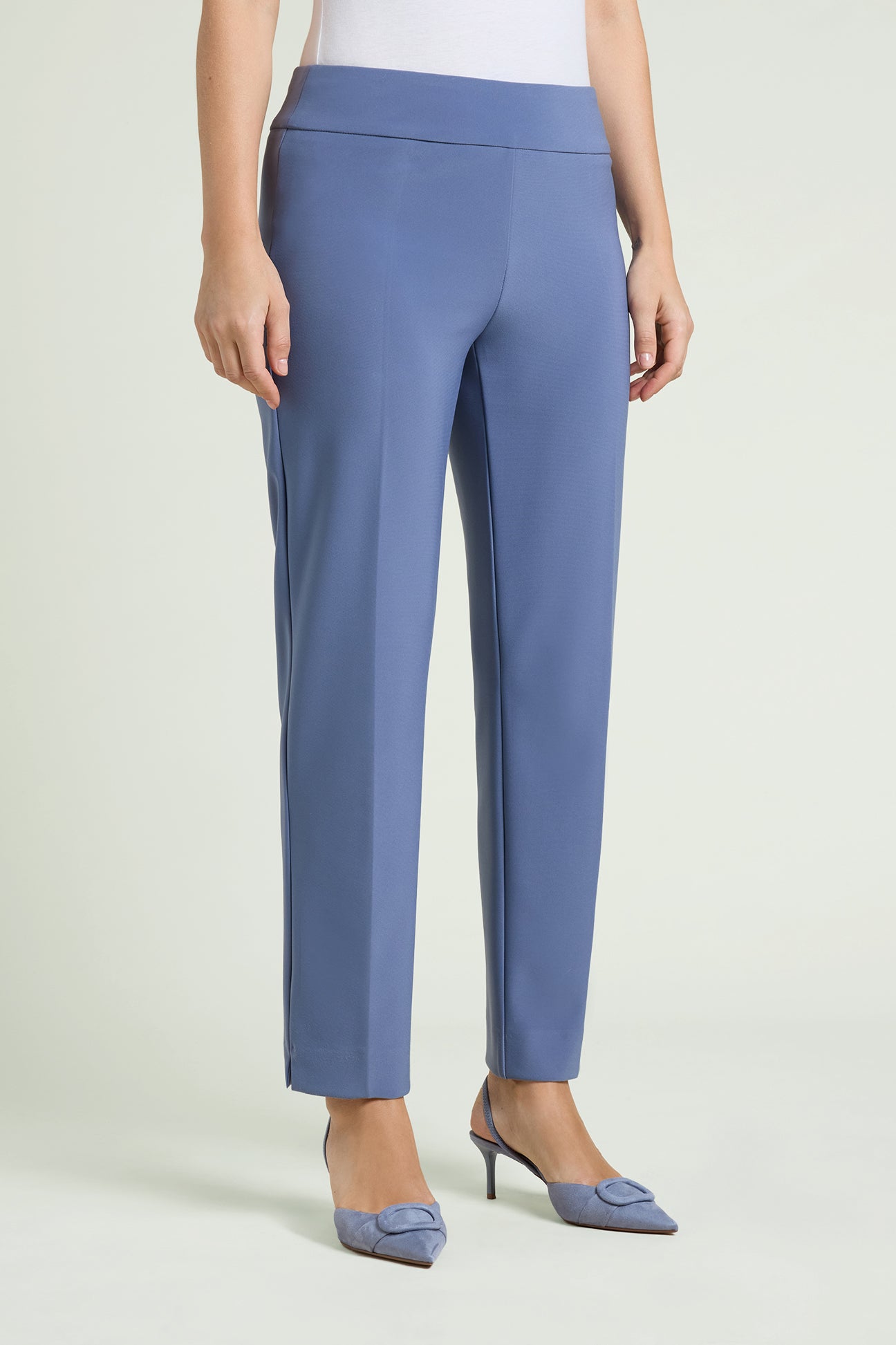 PANTALONI PULL-ON A SIGARETTA IN COMPACT STRETCH