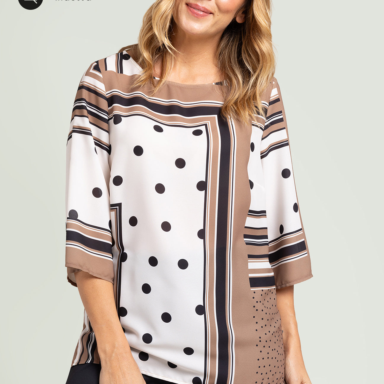 BLUSA IN DOPPIA GEORGETTE STAMPATA
