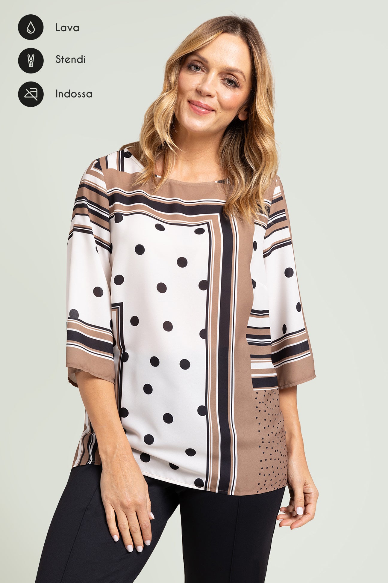 BLUSA IN DOPPIA GEORGETTE STAMPATA