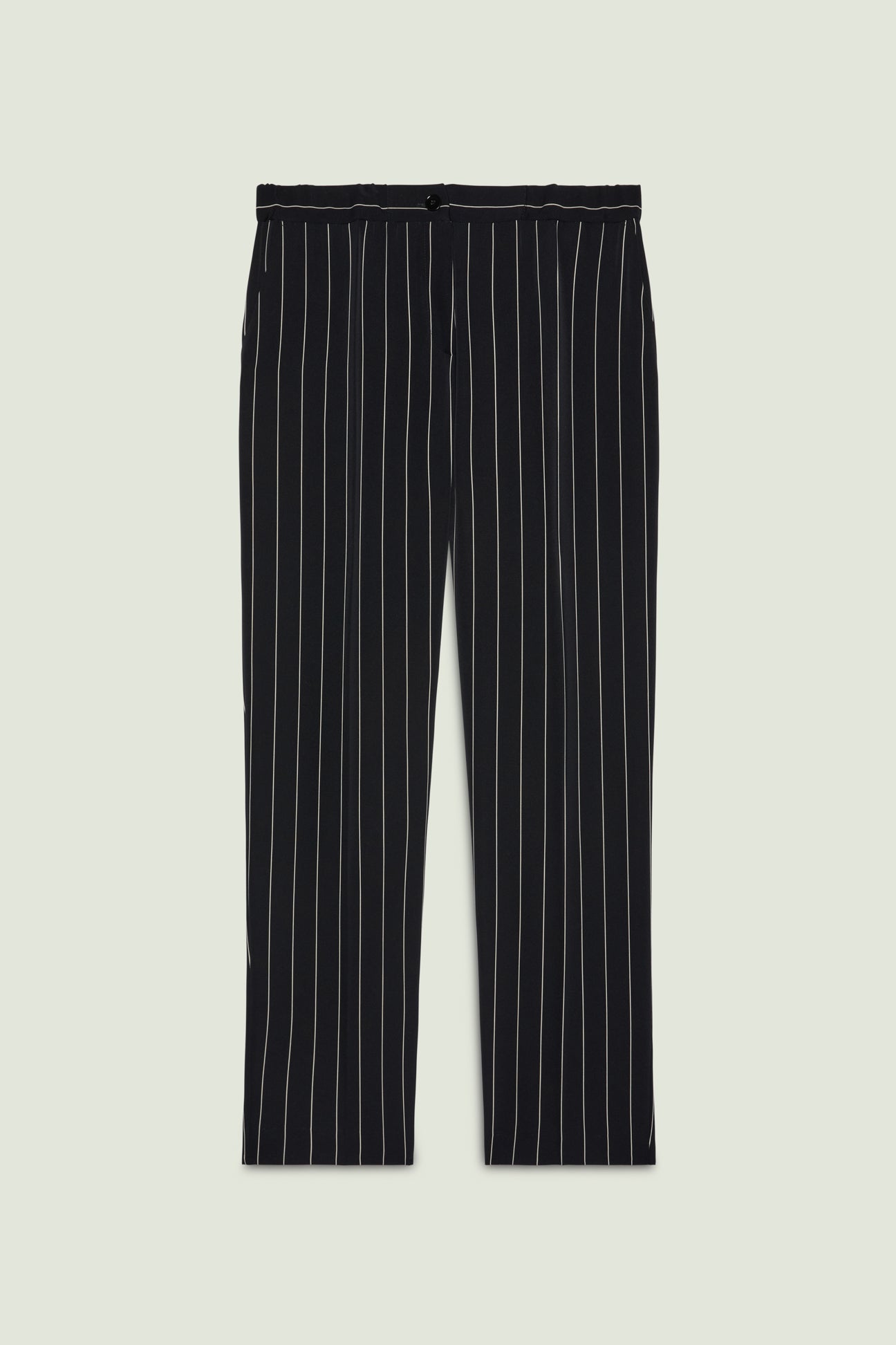 PANTALONI A SIGARETTA IN CADY GESSATO