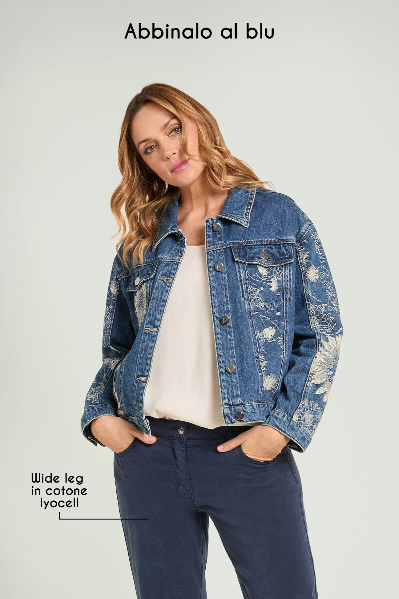 GIUBBOTTO IN DENIM JACQUARD
