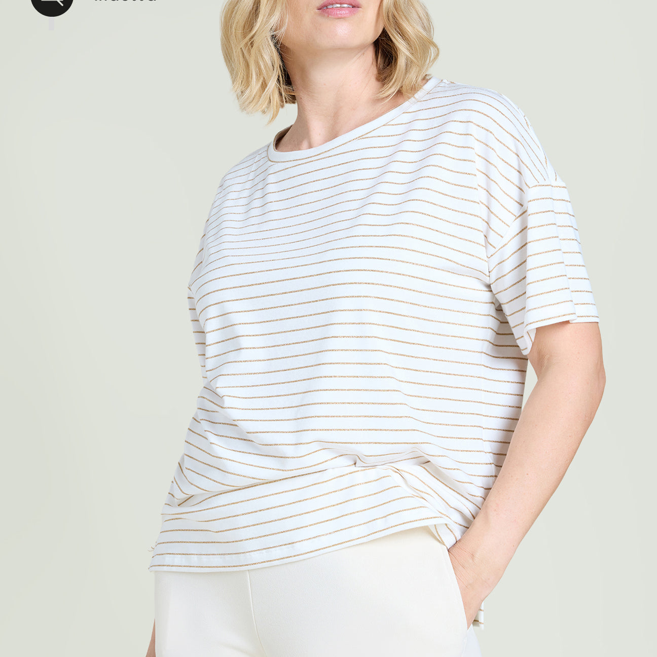 T-SHIRT A RIGHE LUREX