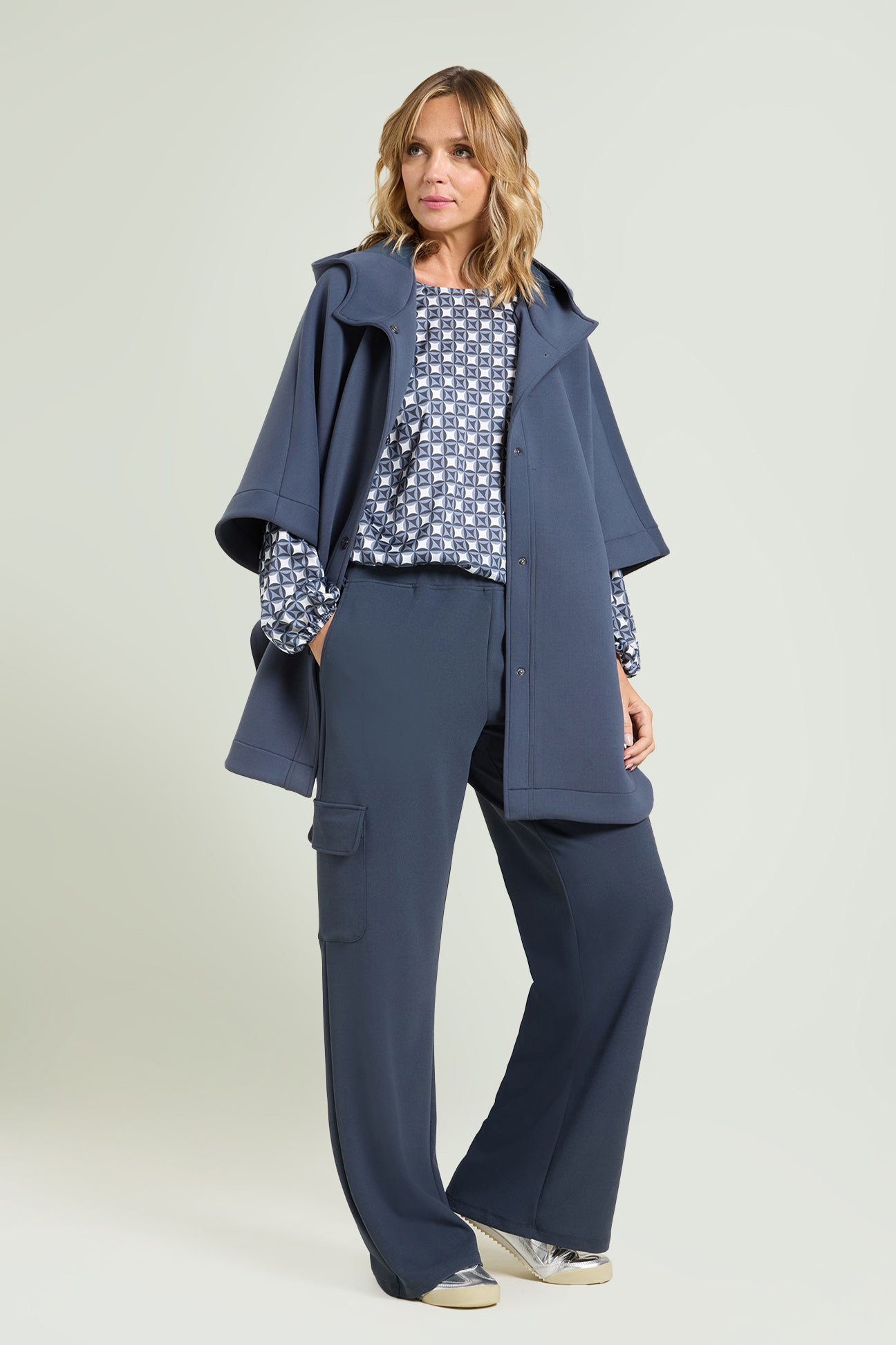 BLUSA IN SATIN STAMPATO