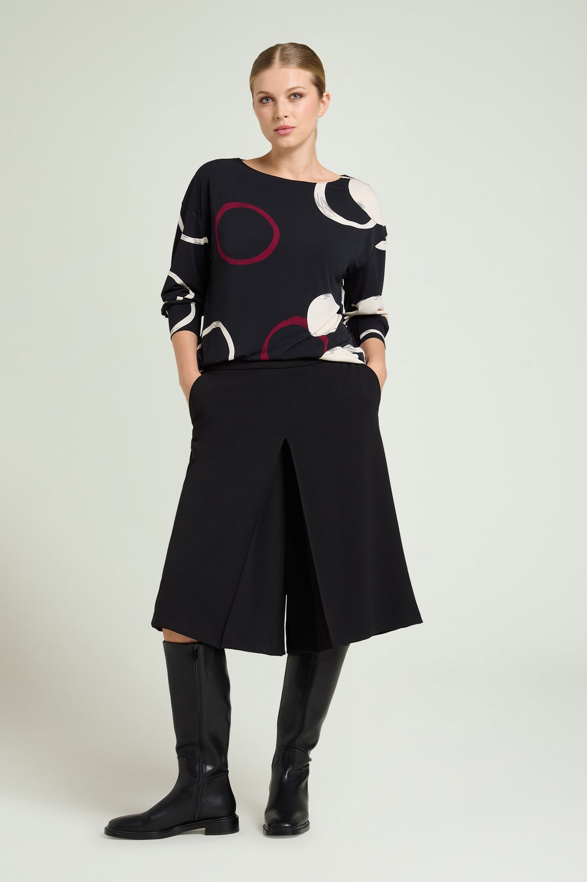 BLUSA IN JERSEY STAMPATO