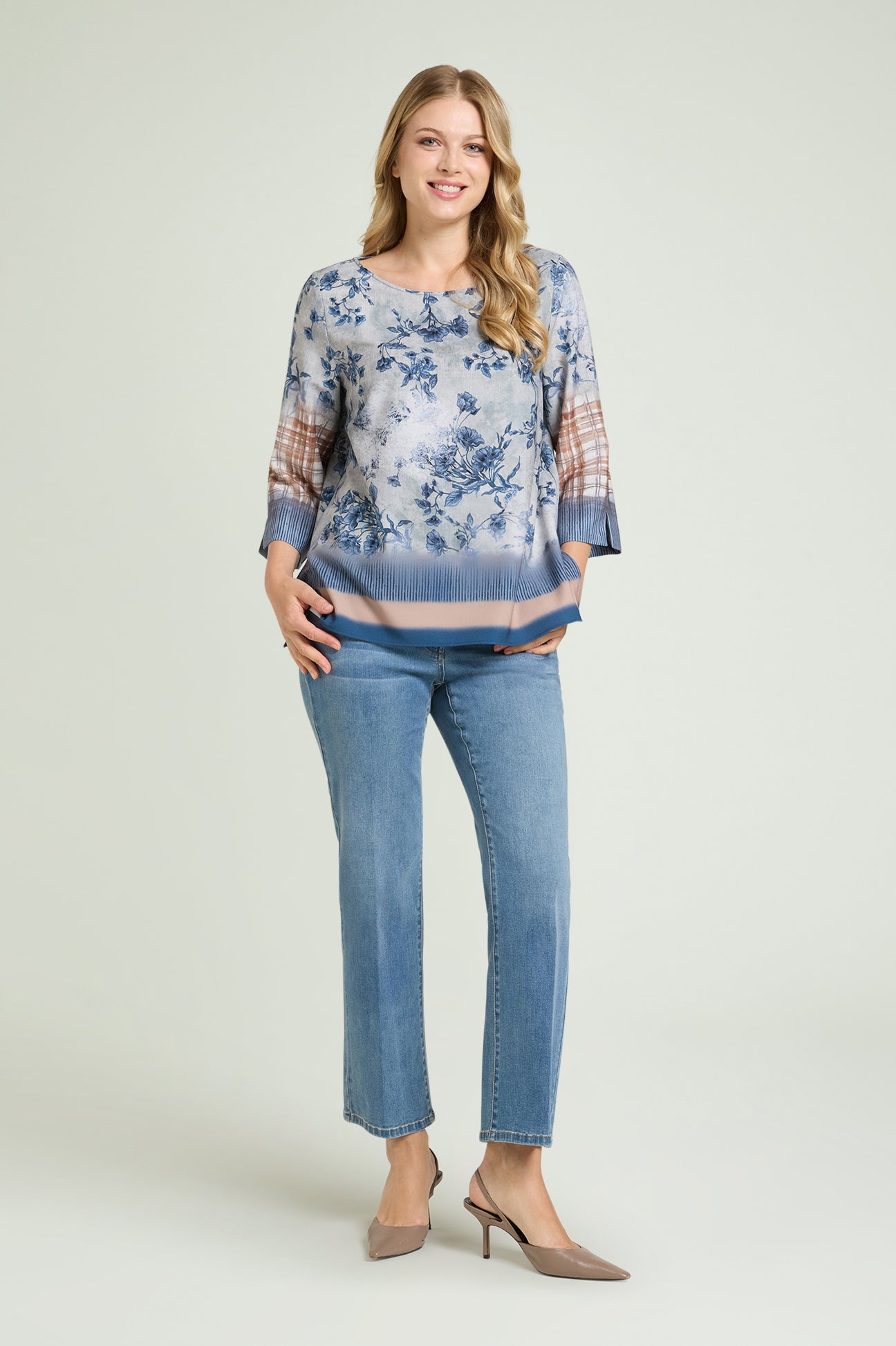 BLUSA IN SABLE' STAMPATO