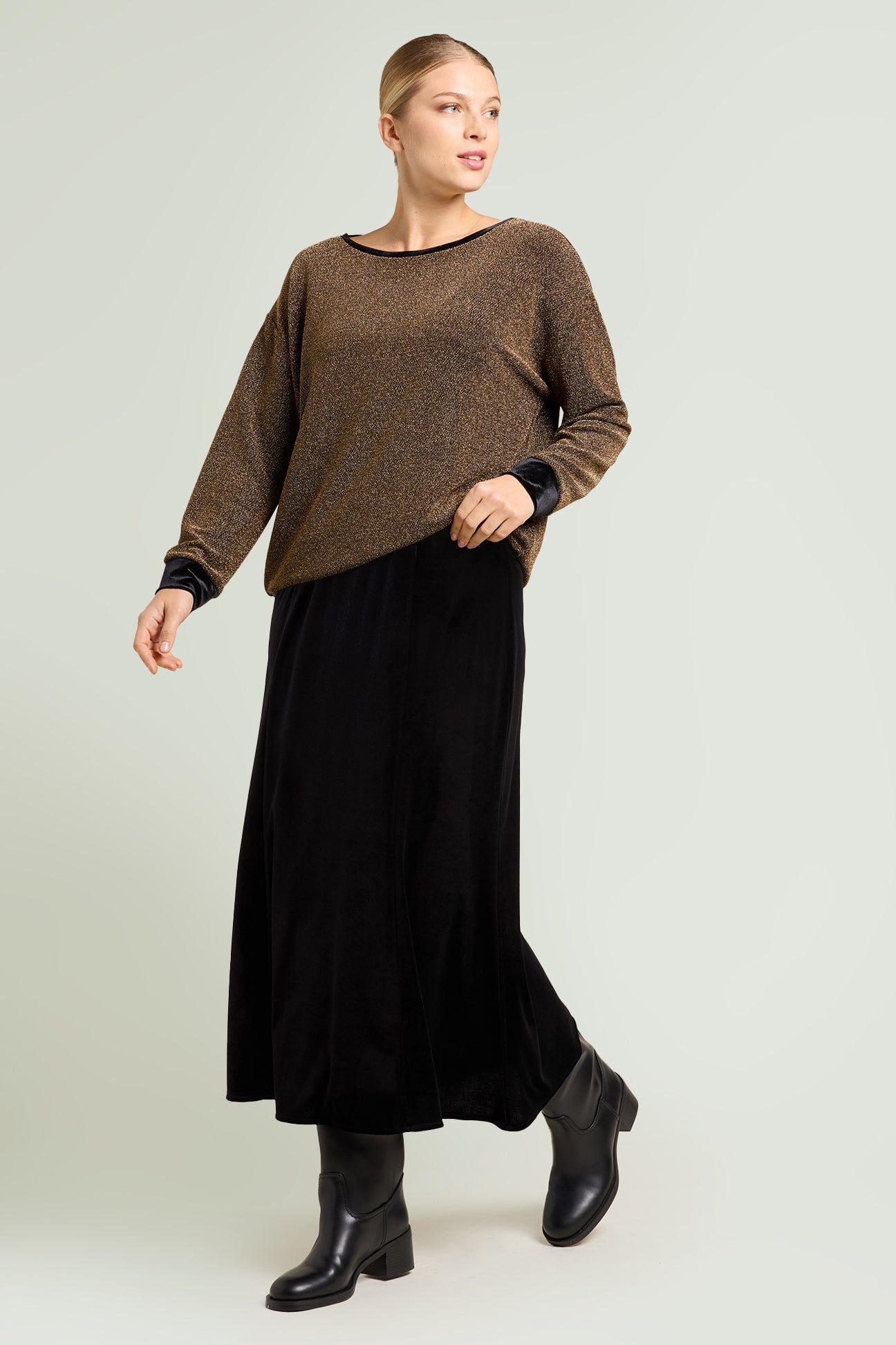 GONNA LUNGA IN VELLUTO