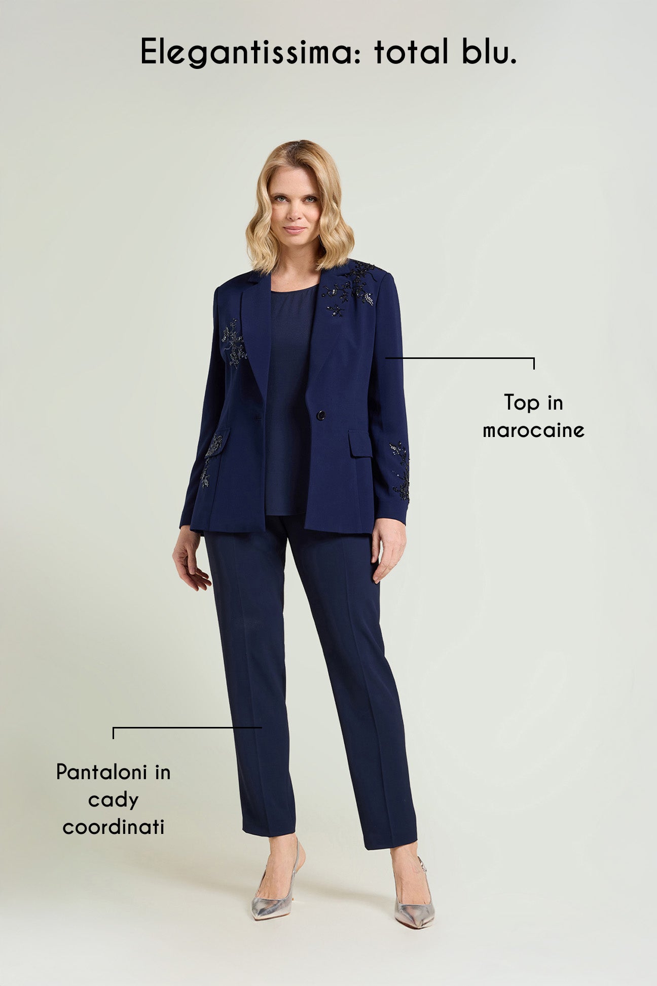 BLAZER RICAMATO IN CADY