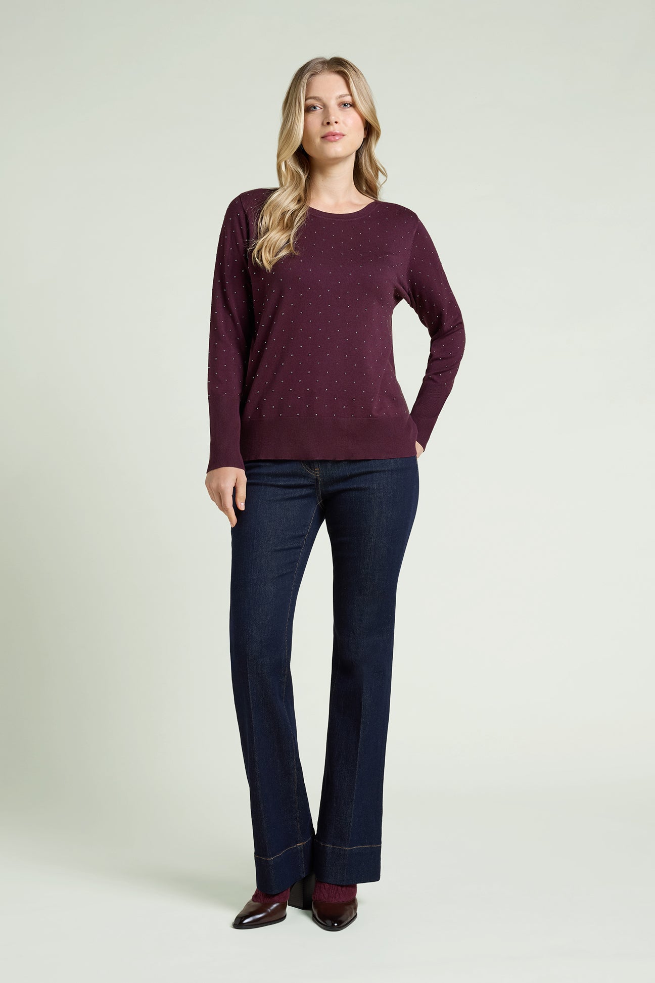 MAGLIA IN VISCOSA COMFORT CON BORCHIETTE