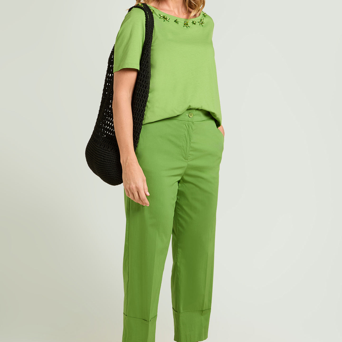 PANTALONI CHINOS IN POPELINE