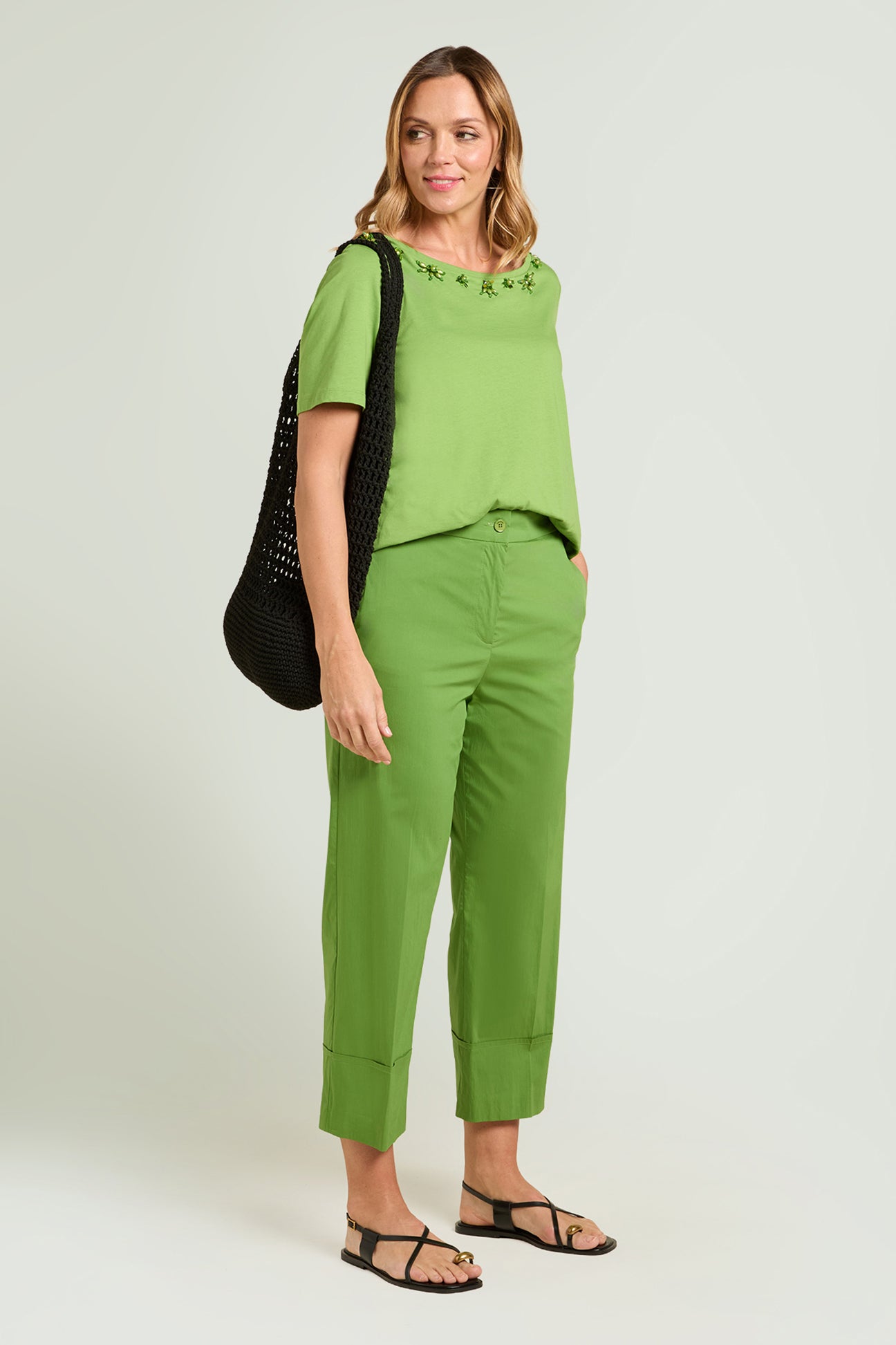 PANTALONI CHINOS IN POPELINE