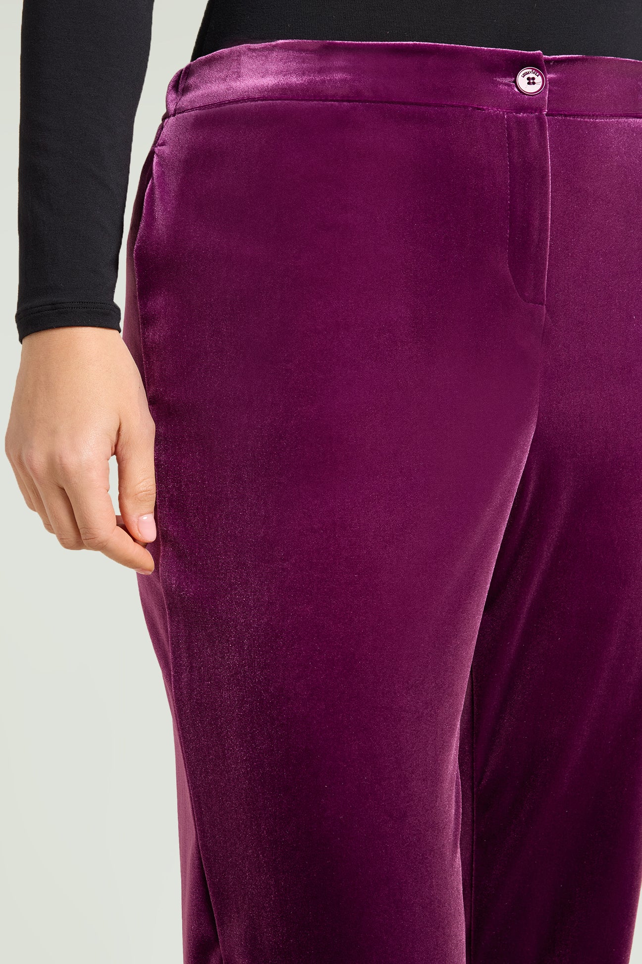 PANTALONI IN VELLUTO STRETCH