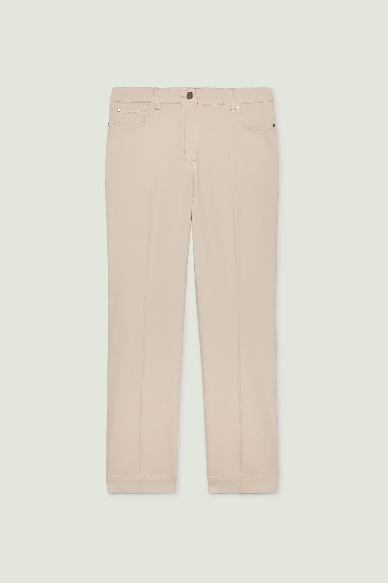 PANTALONI KICK FLARE IN DRILL