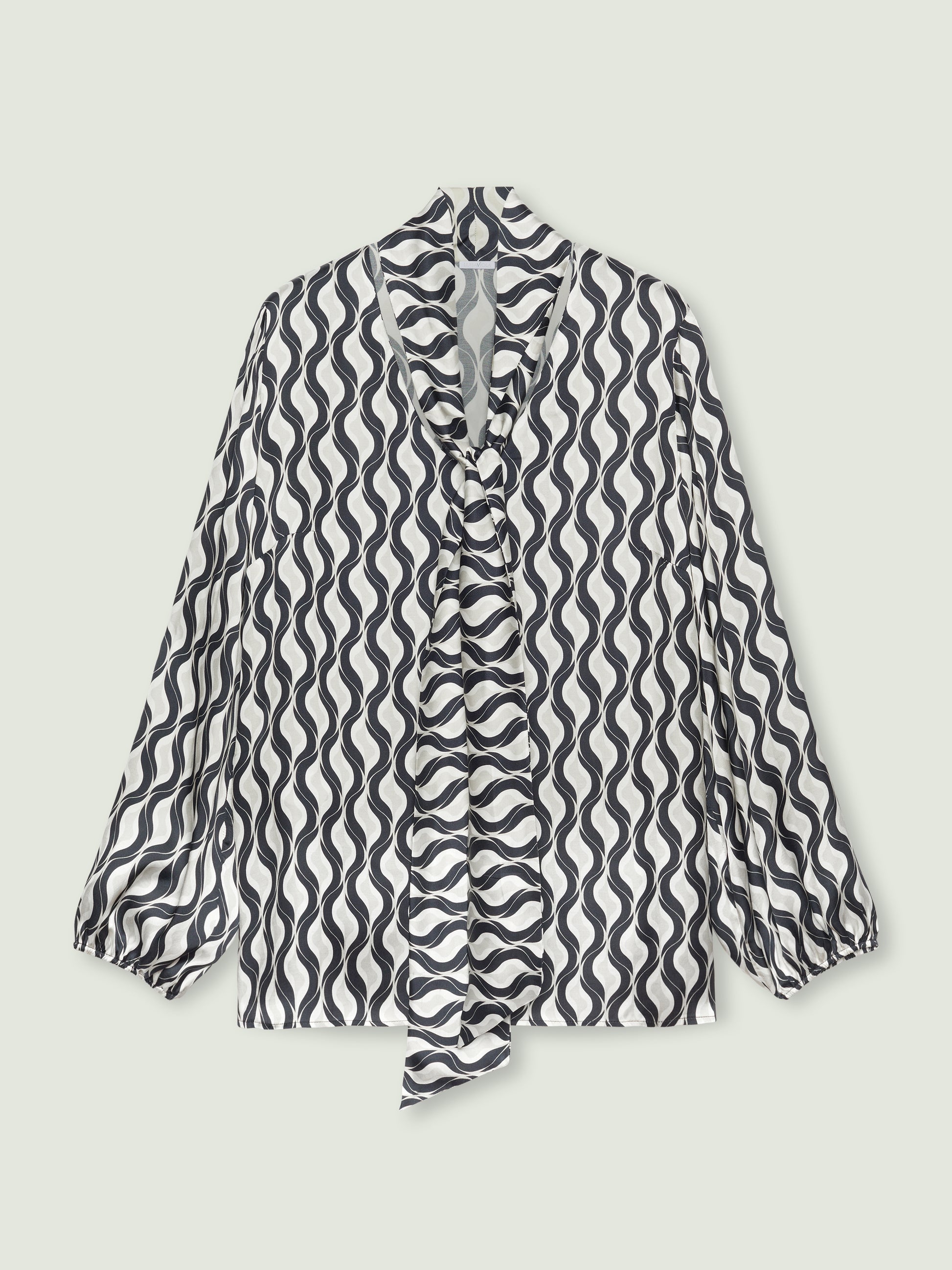 BLUSA STAMPATA IN RASO