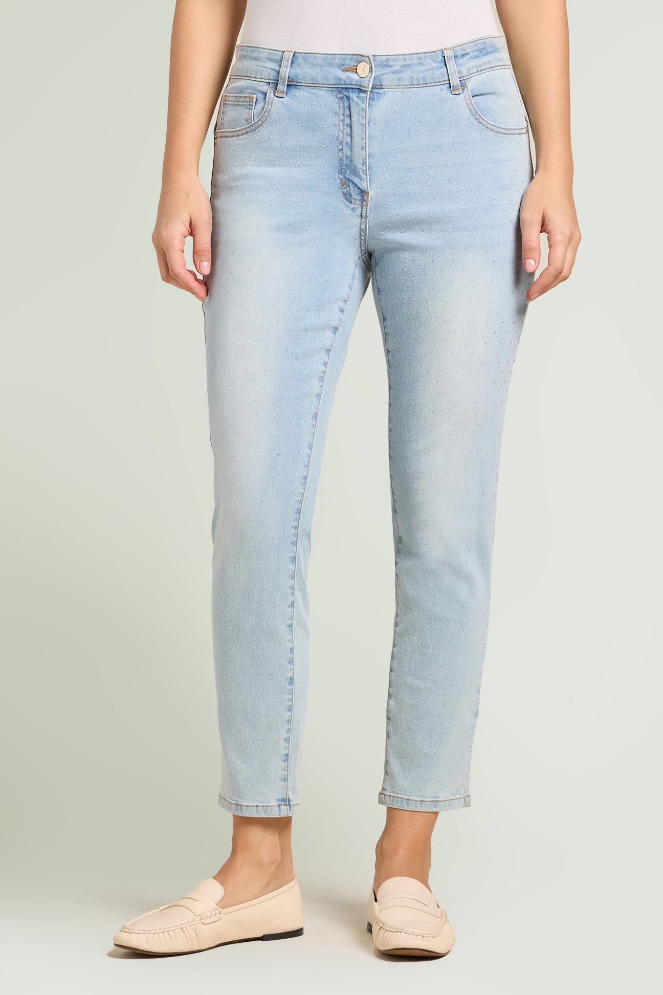 JEANS SKINNY CON APPLICAZIONI