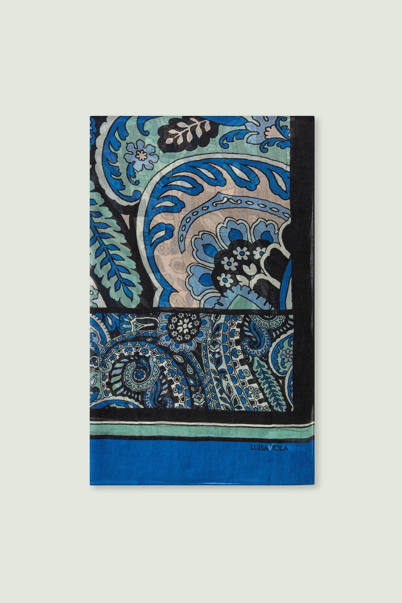 SCIARPA DI PURA LANA CON STAMPA PAISLEY