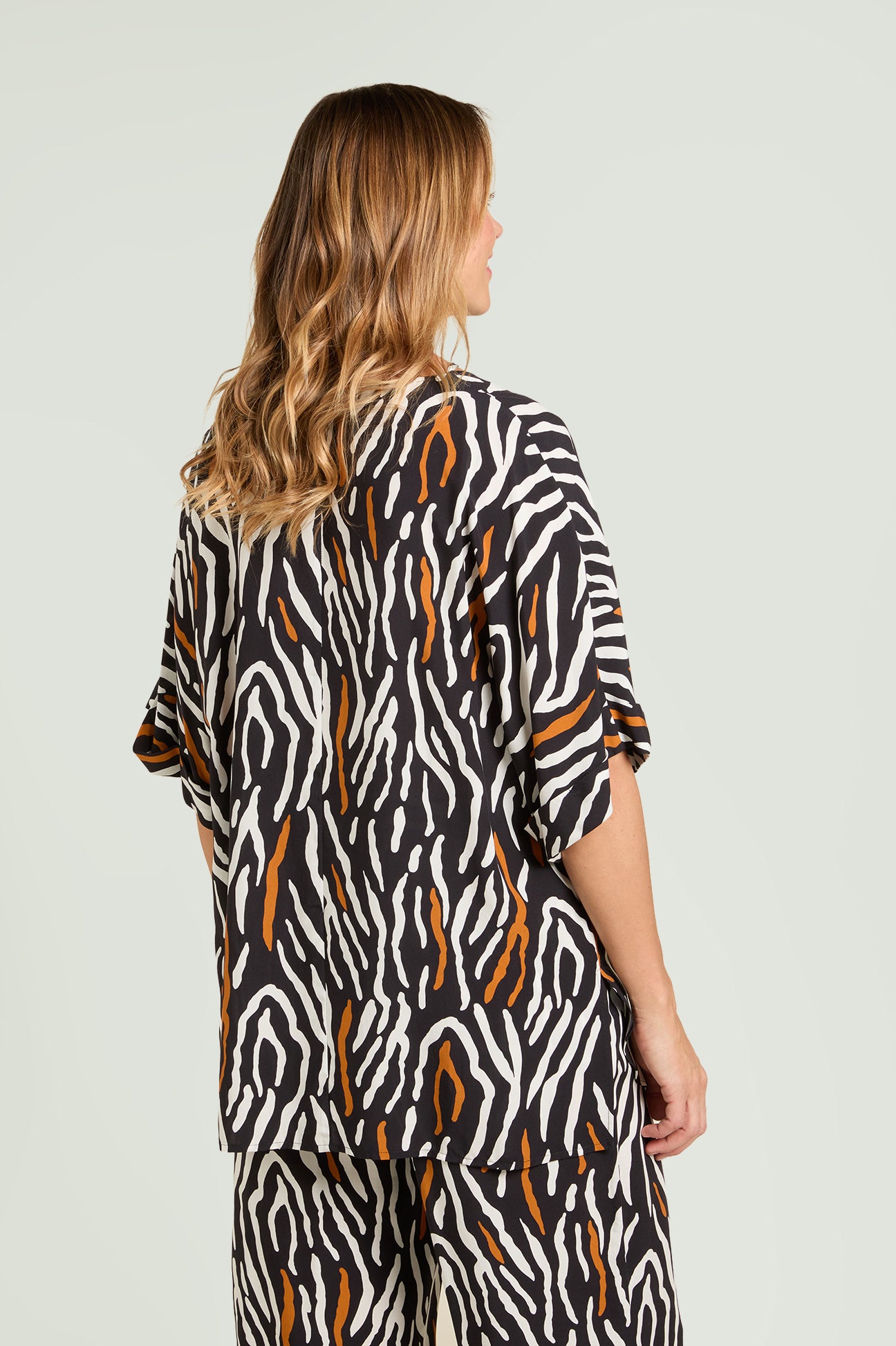 CAMICIA IN GIAVANESE STAMPATA