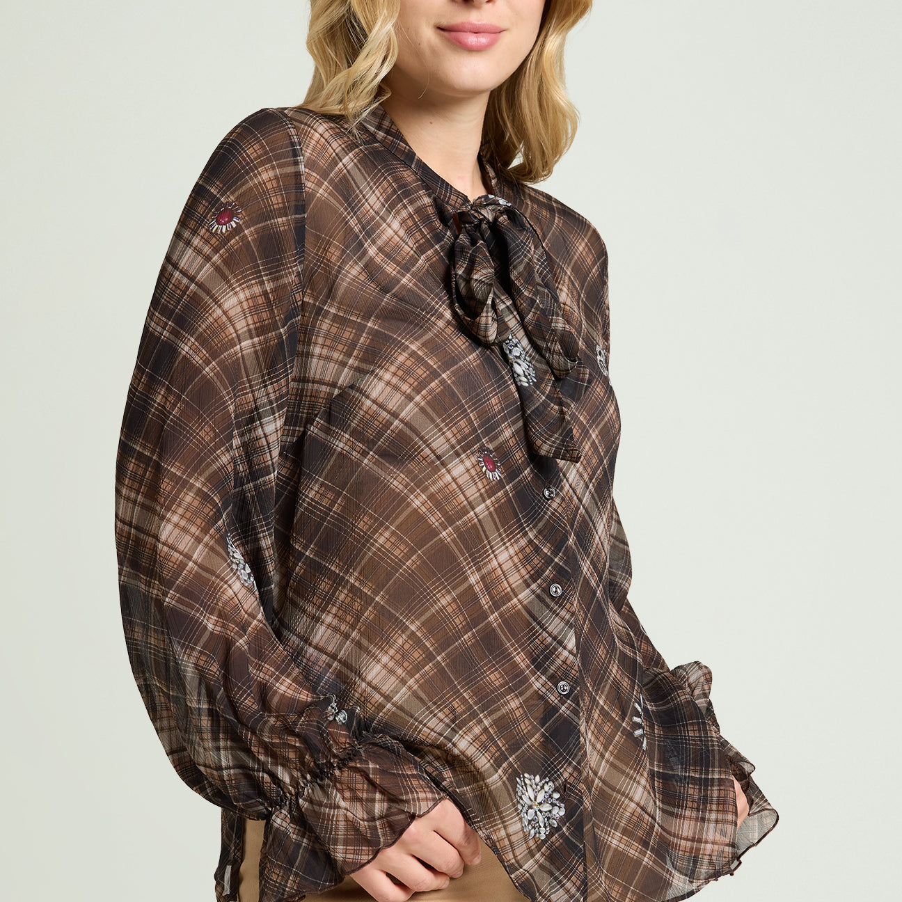 CAMICIA IN CREPON STAMPATO