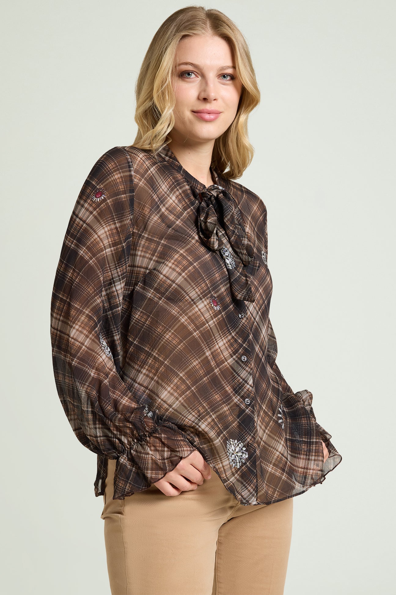 CAMICIA IN CREPON STAMPATO