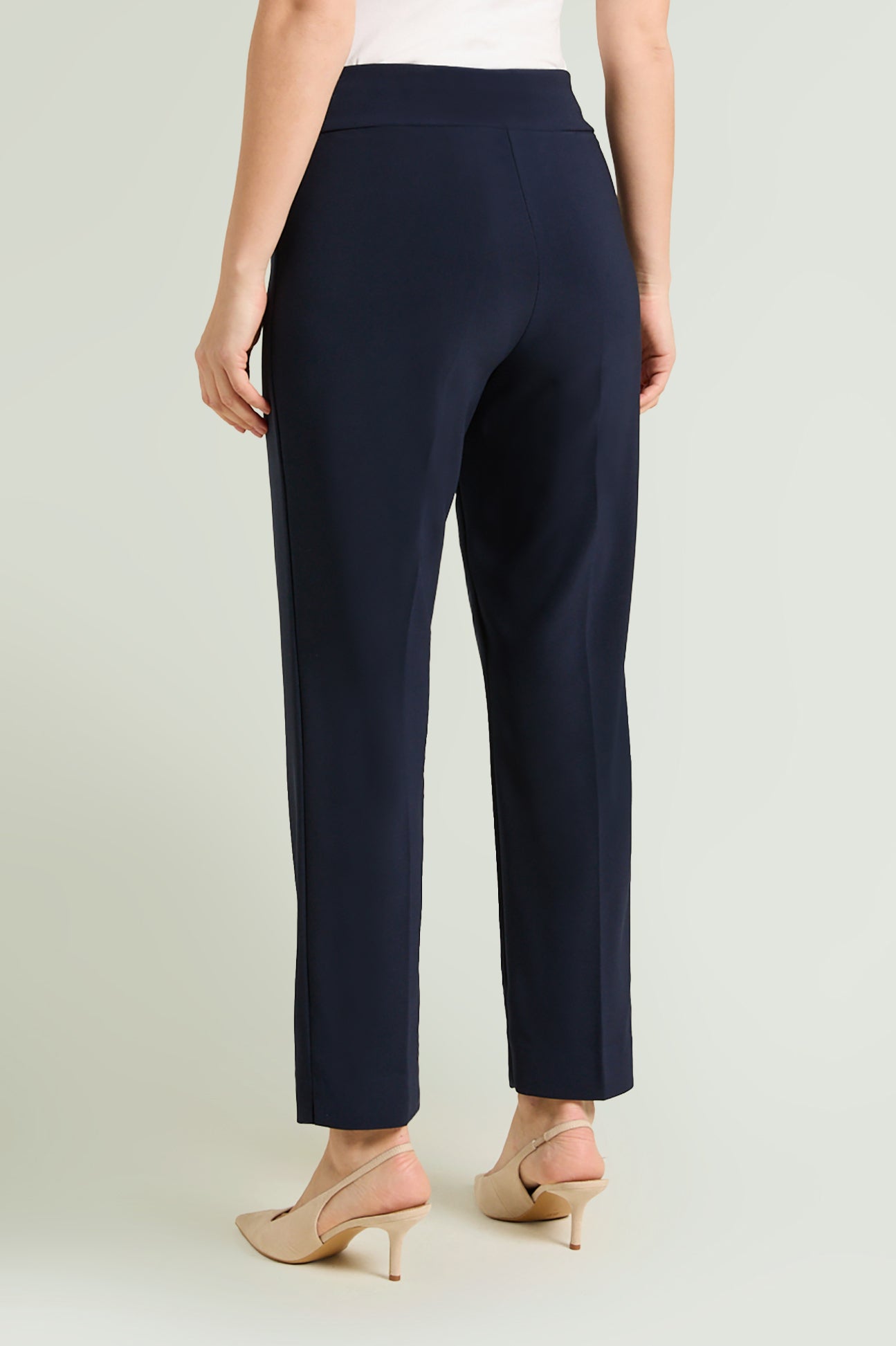 PANTALONI PULL-ON A SIGARETTA IN COMPACT STRETCH