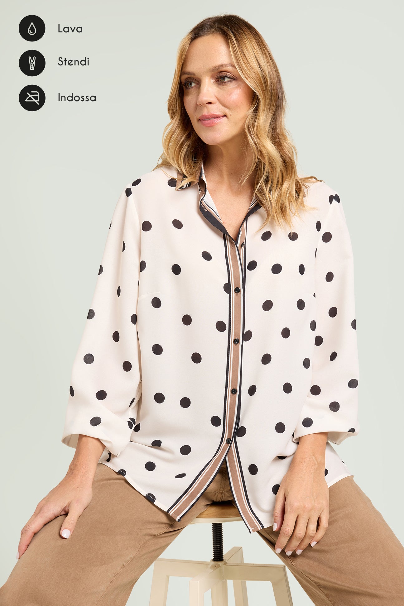 CAMICIA IN DOPPIA GEORGETTE STAMPATA