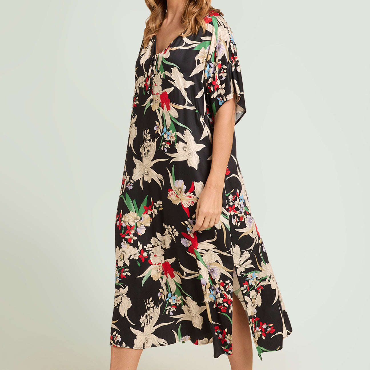 ABITO IN SATIN STAMPATO