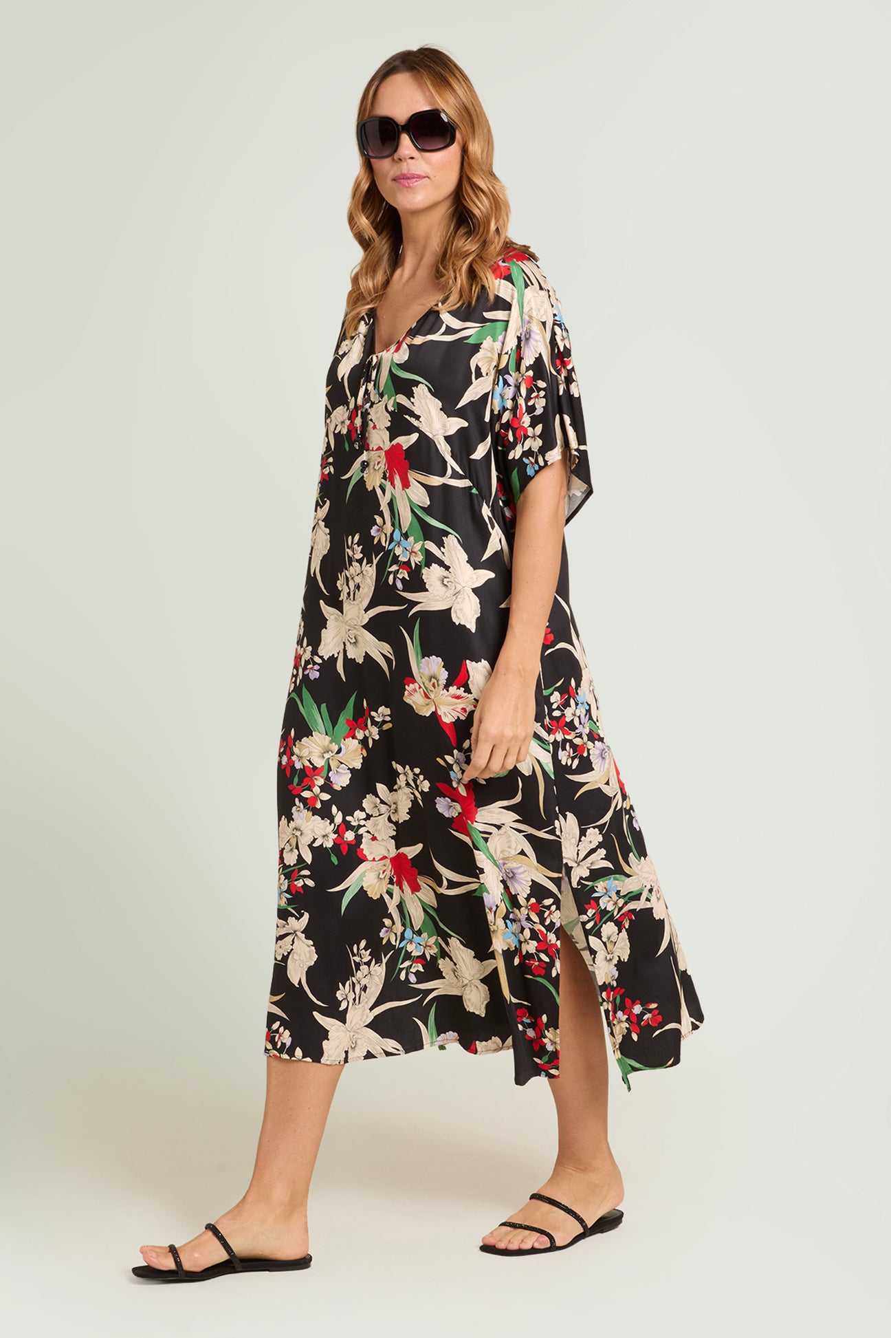 ABITO IN SATIN STAMPATO