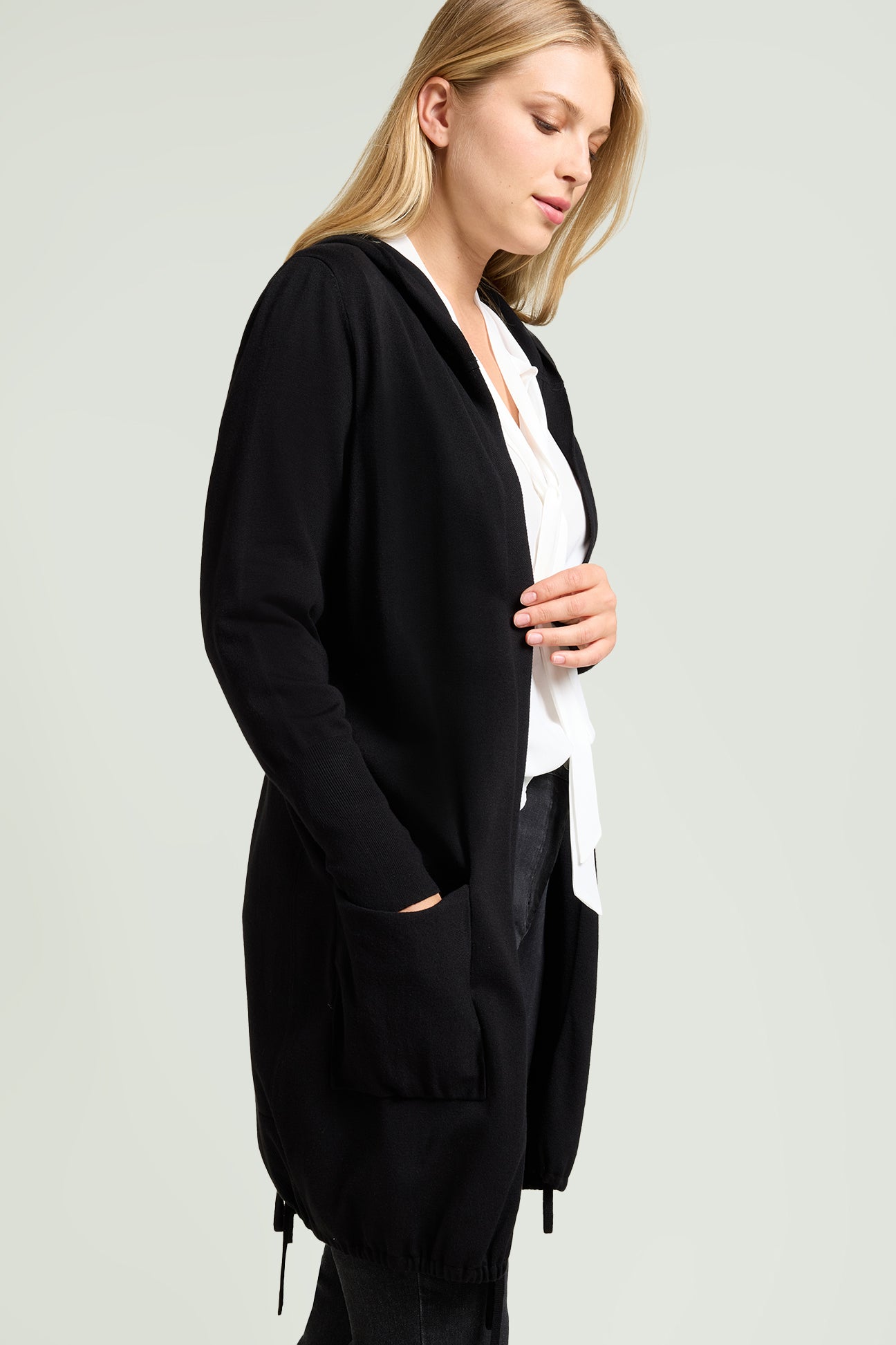 CARDIGAN-PARKA IN VISCOSA COMFORT