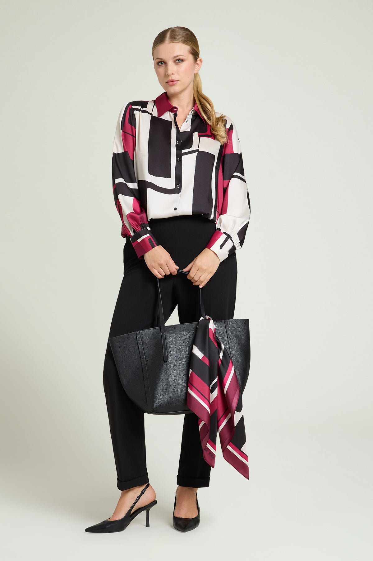 CAMICIA IN  SATIN STAMPATO