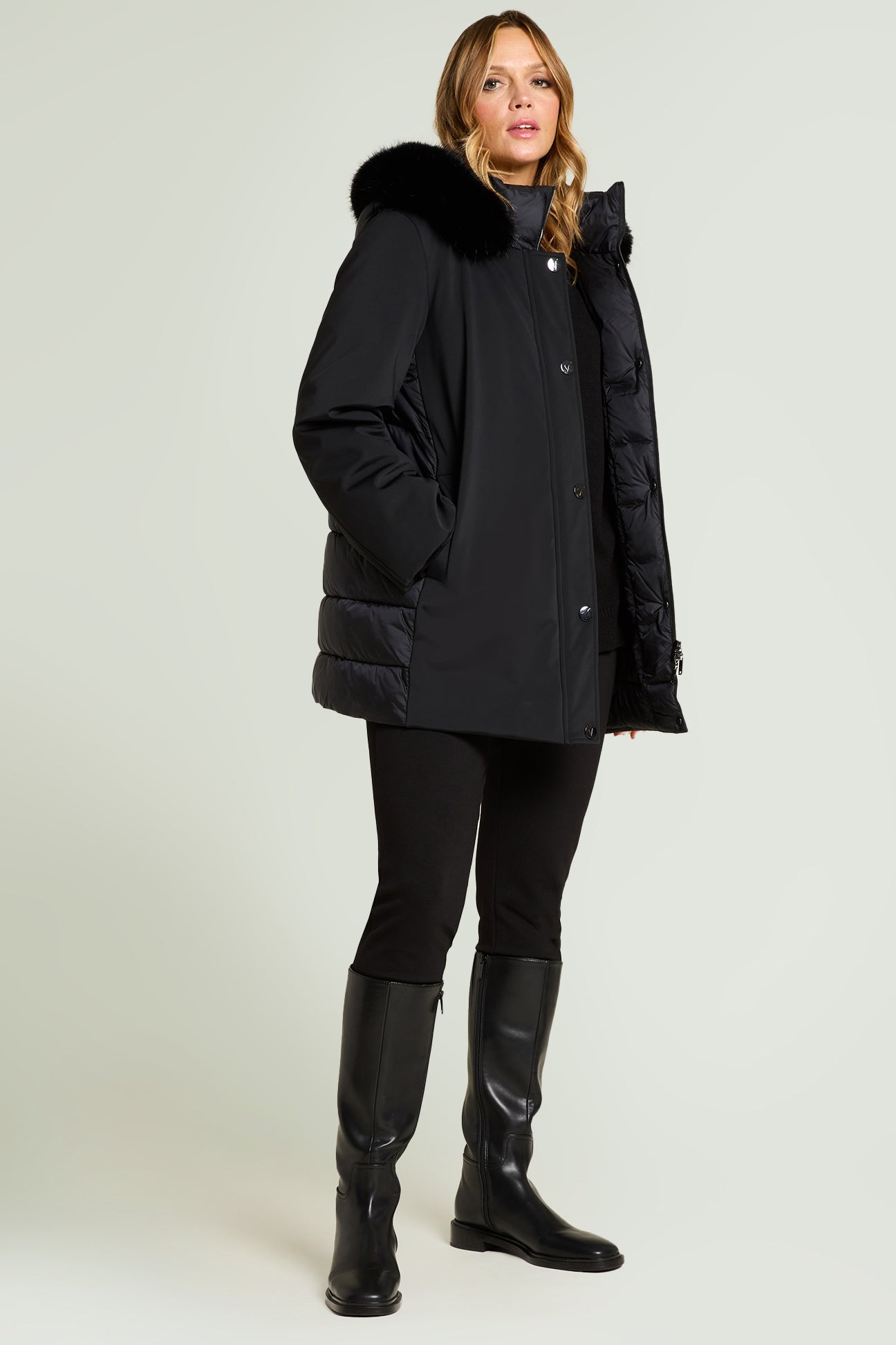 PIUMINO IN TESSUTO TECNICO E NYLON