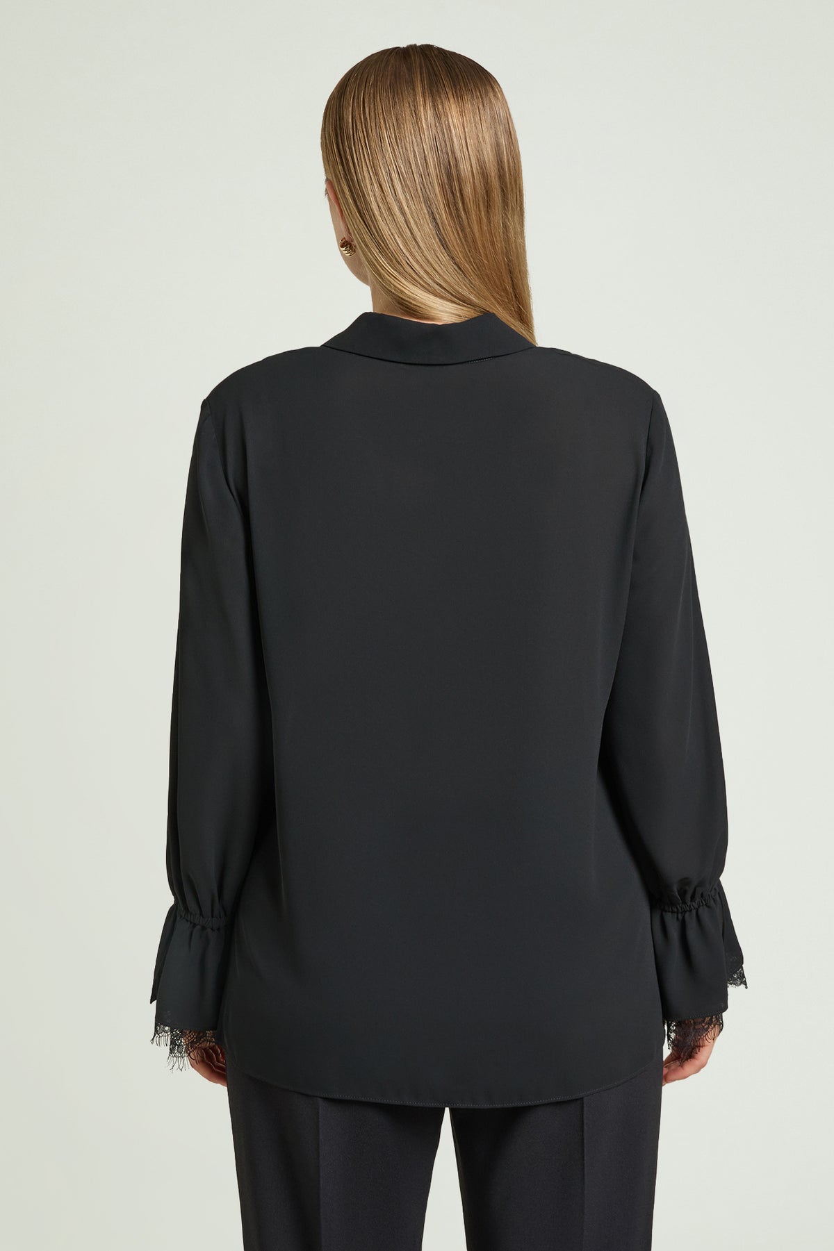 CAMICIA CON POLSO IN PIZZO