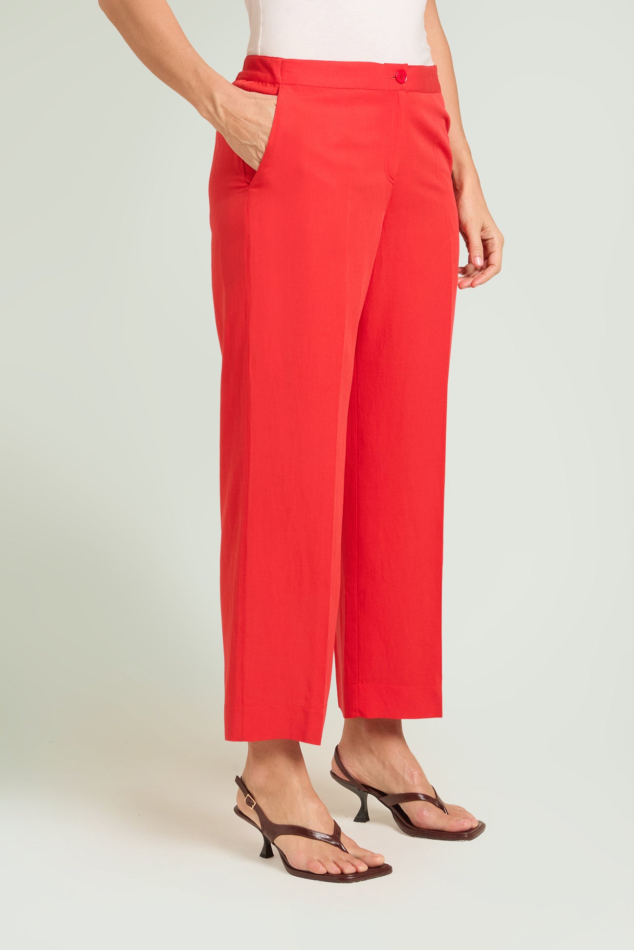 PANTALONI IN LINO-VISCOSA