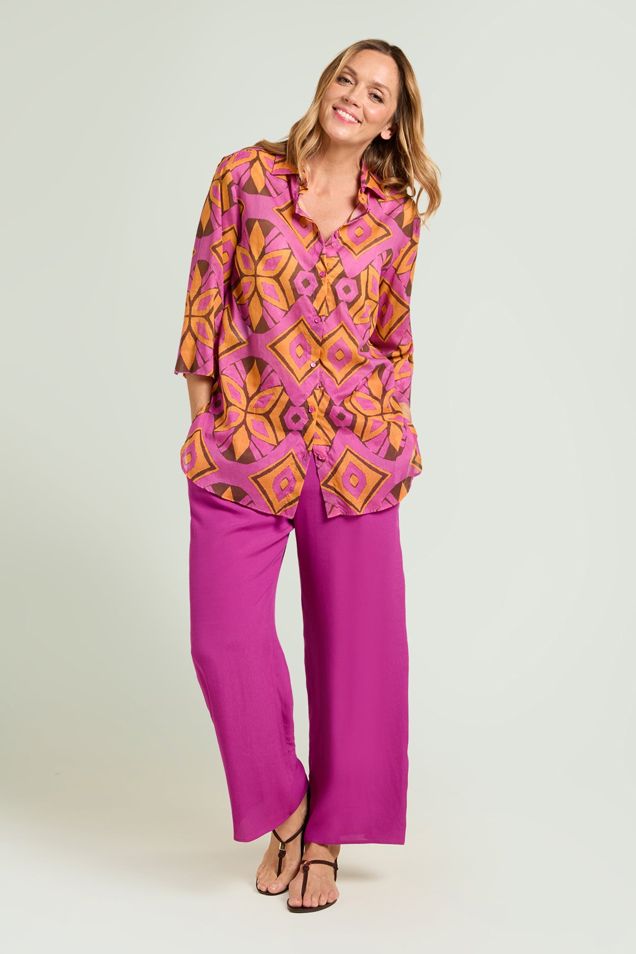 CAMICIA IN MUSSOLA STAMPATA