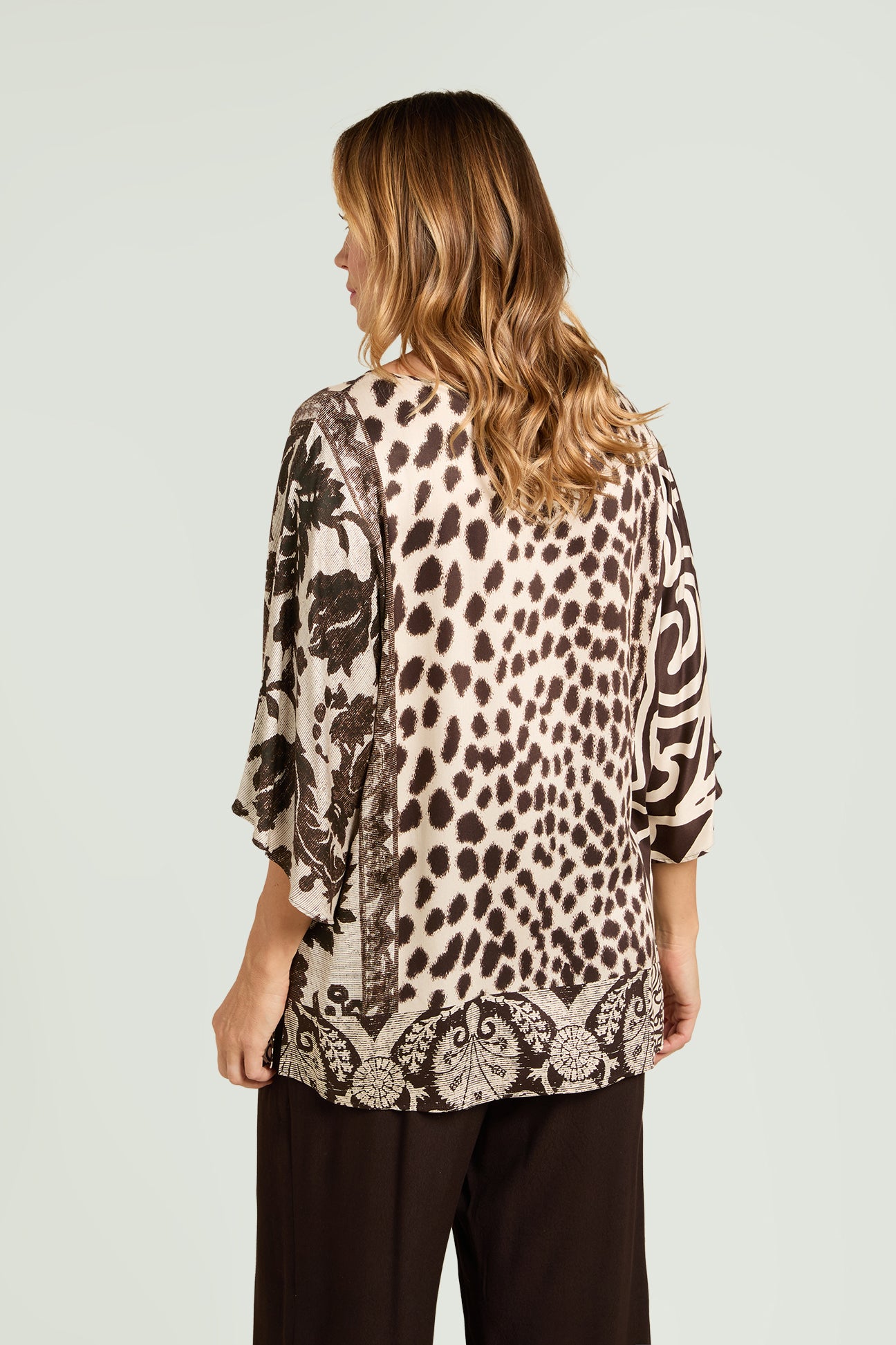 BLUSA STAMPATA IN SATIN
