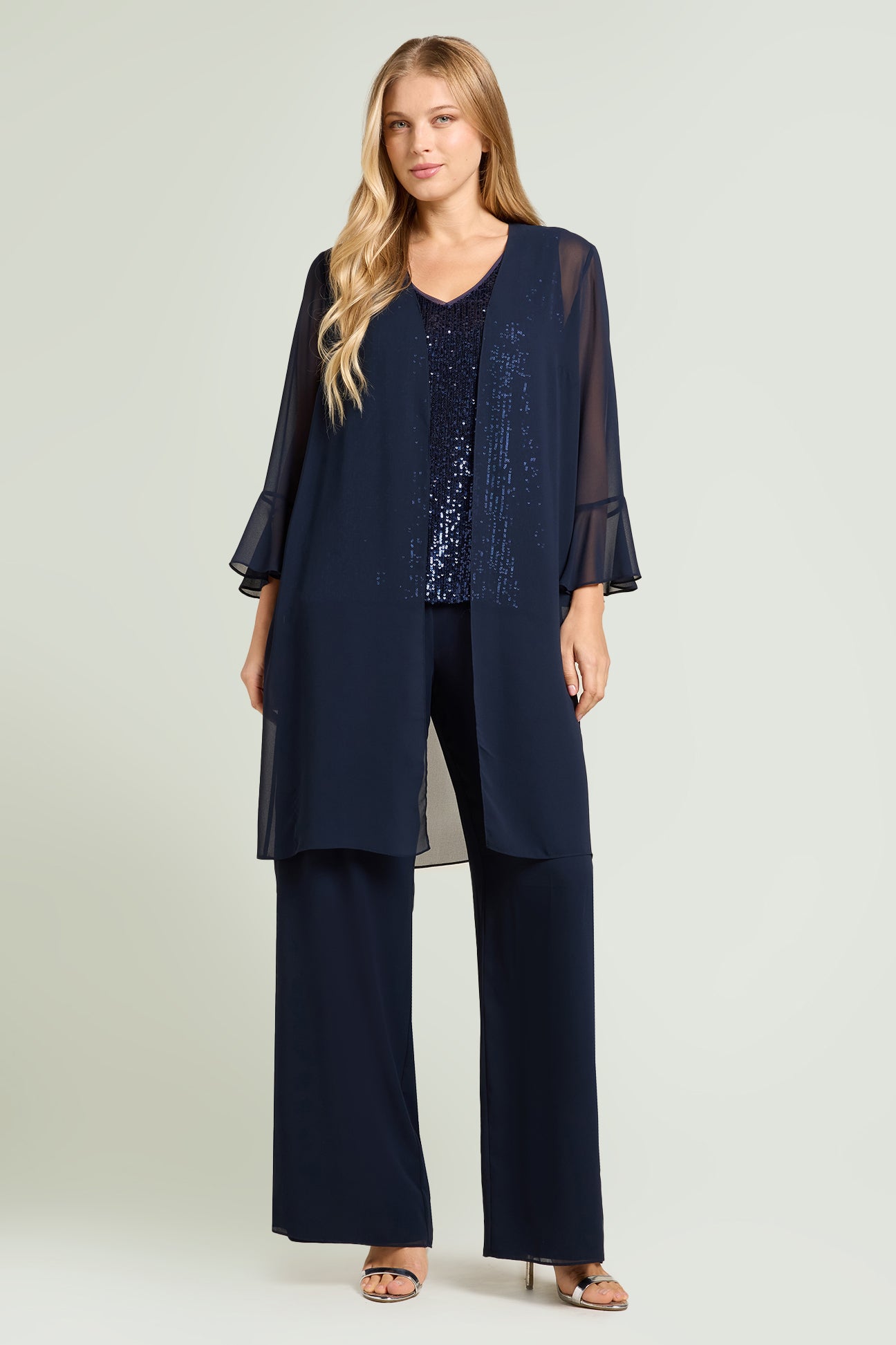 SPOLVERINO E PANTALONE IN GEORGETTE