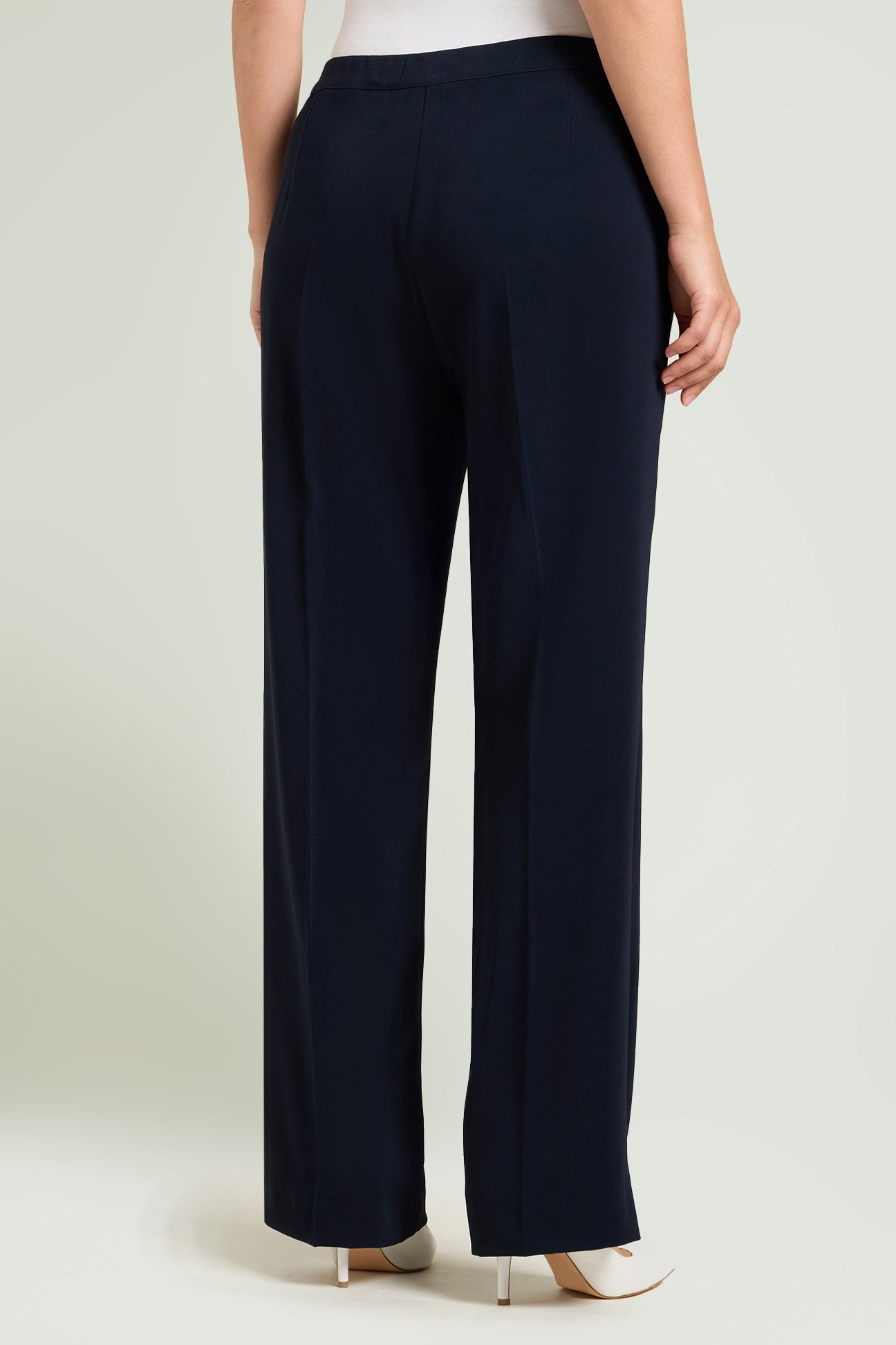 PANTALONI PALAZZO IN CREPE CADY