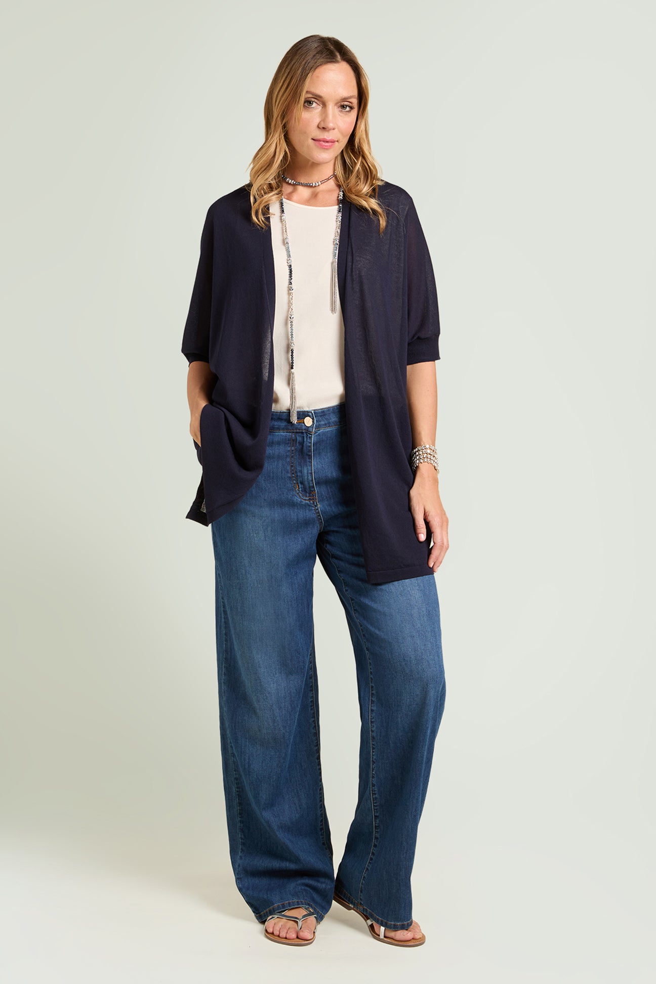 CARDIGAN IN VISCOSA CREPE